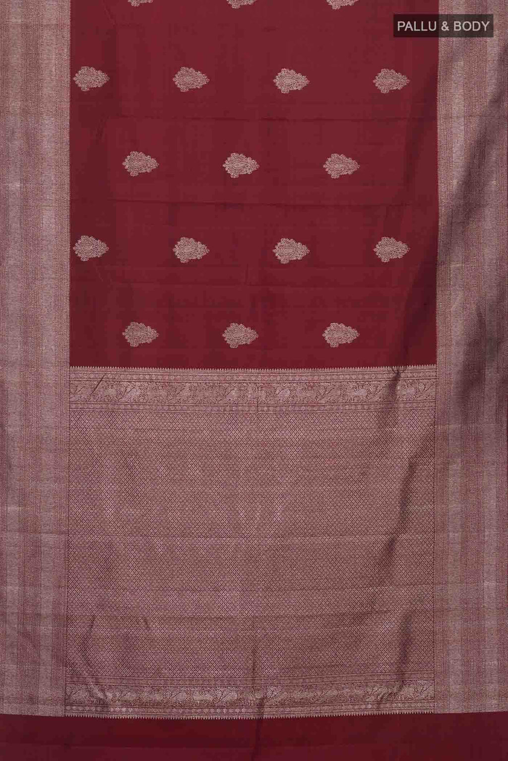 Maroon Kanchipuram Silk Saree