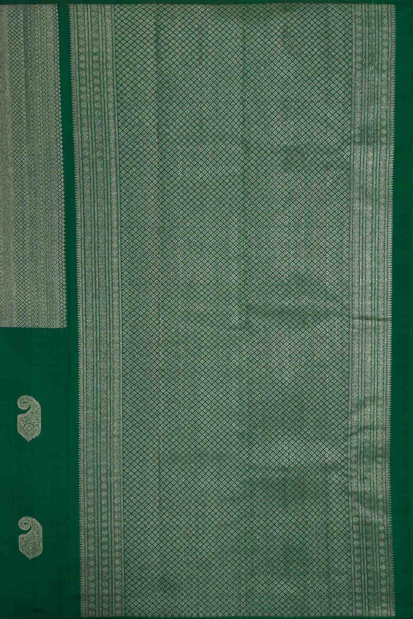 Green Dual Tone Kanchipuram Silk Saree