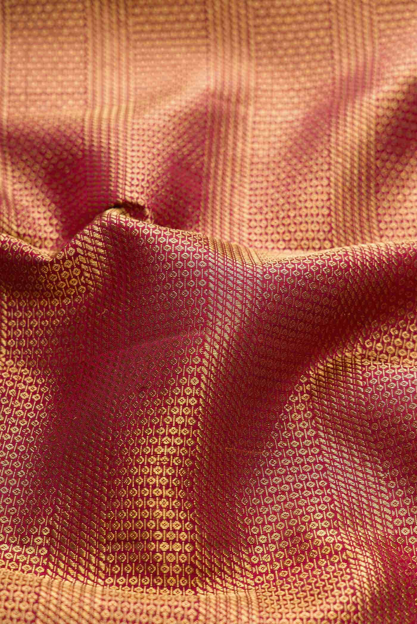 Maroon Dual Tone Kanchipuram Silk Saree