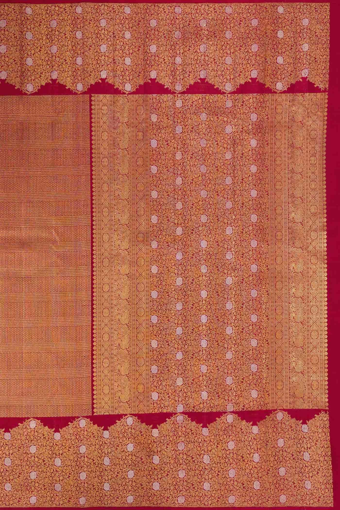 Maroon Dual Tone Kanchipuram Silk Saree