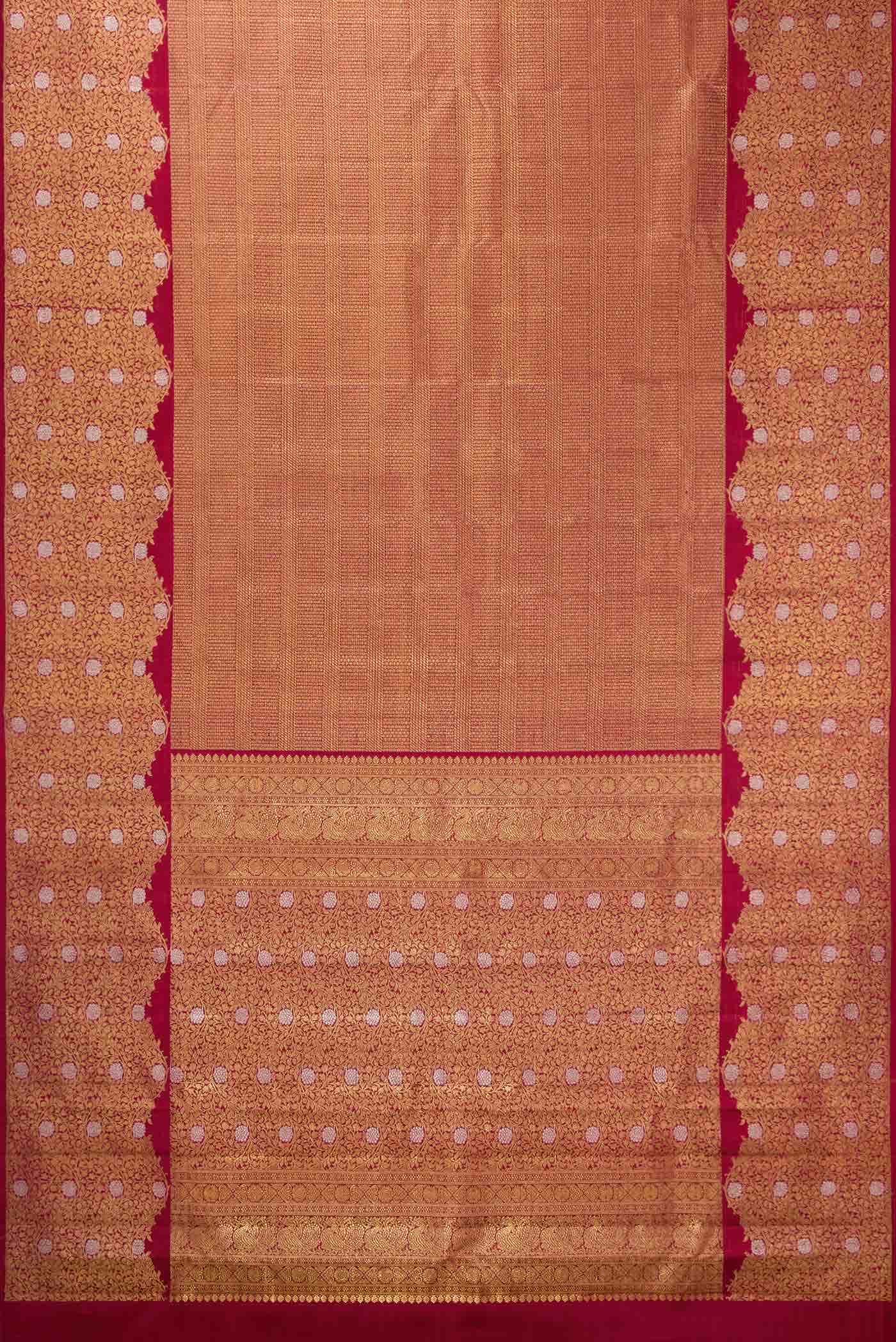 Maroon Dual Tone Kanchipuram Silk Saree