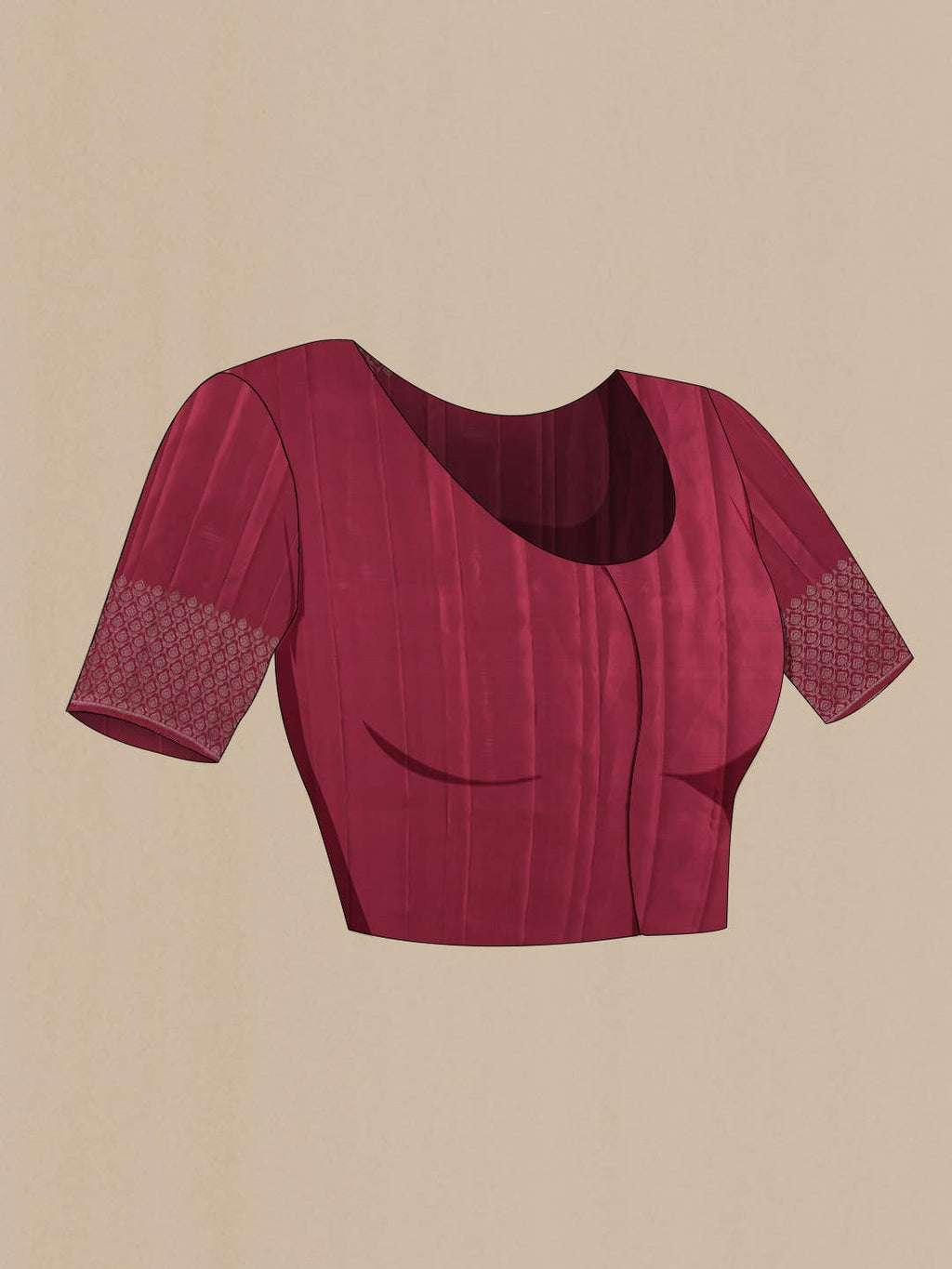 Maroon Kanchipuram Silk Saree
