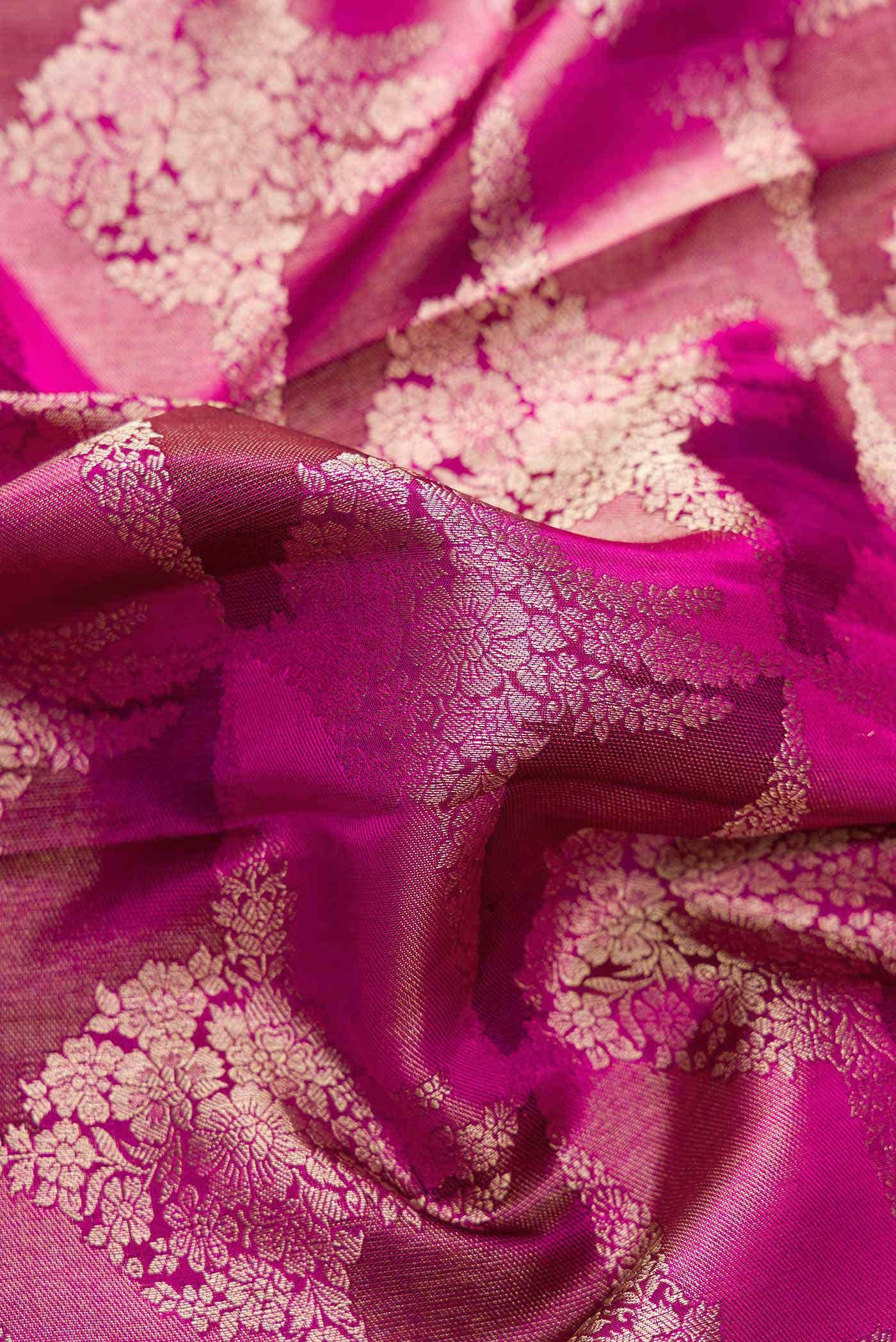 Pink Dual Tone Kanchipuram Silk Saree