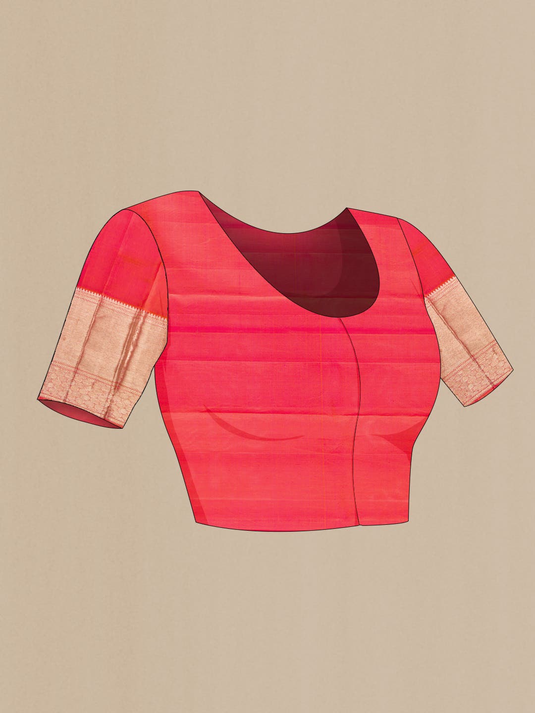 Pink Dual Tone Kanchipuram Silk Saree