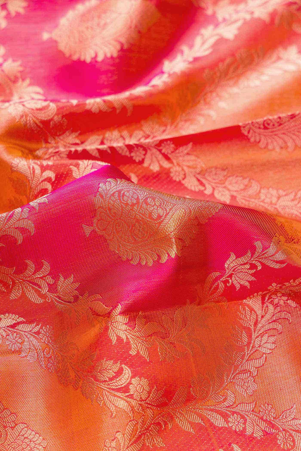 Pink Dual Tone Kanchipuram Silk Saree