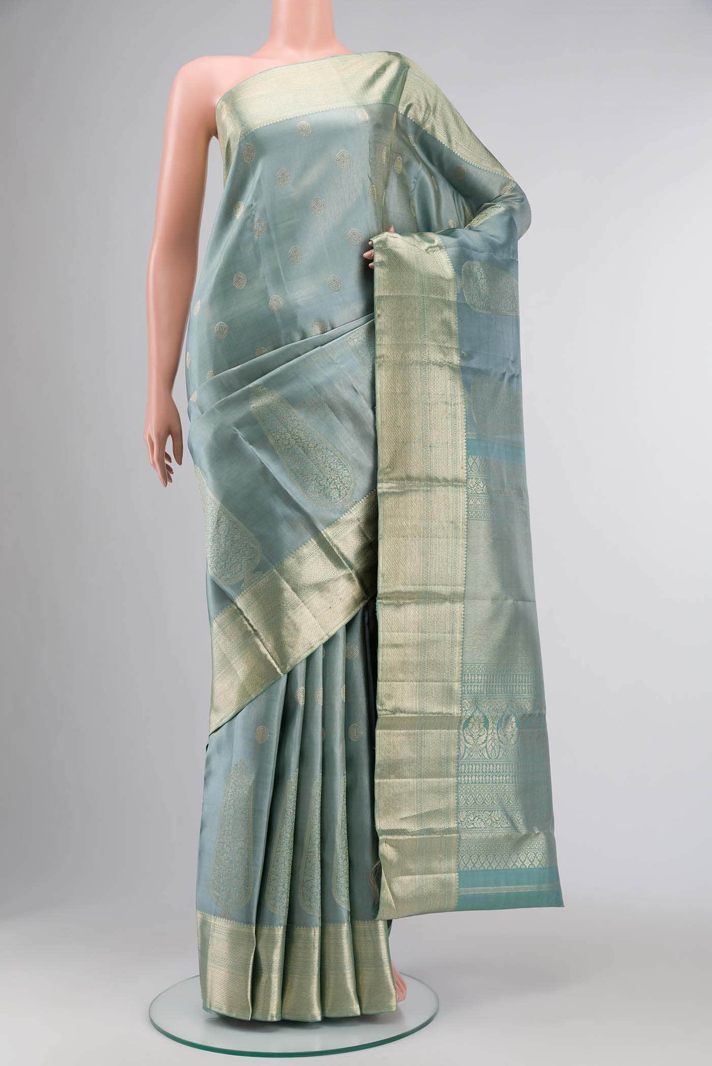 Blue Kanchipuram Silk Saree