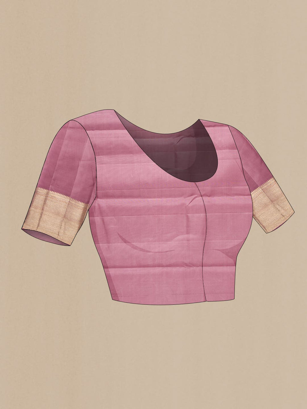 Pink Dual Tone Kanchipuram Silk Saree