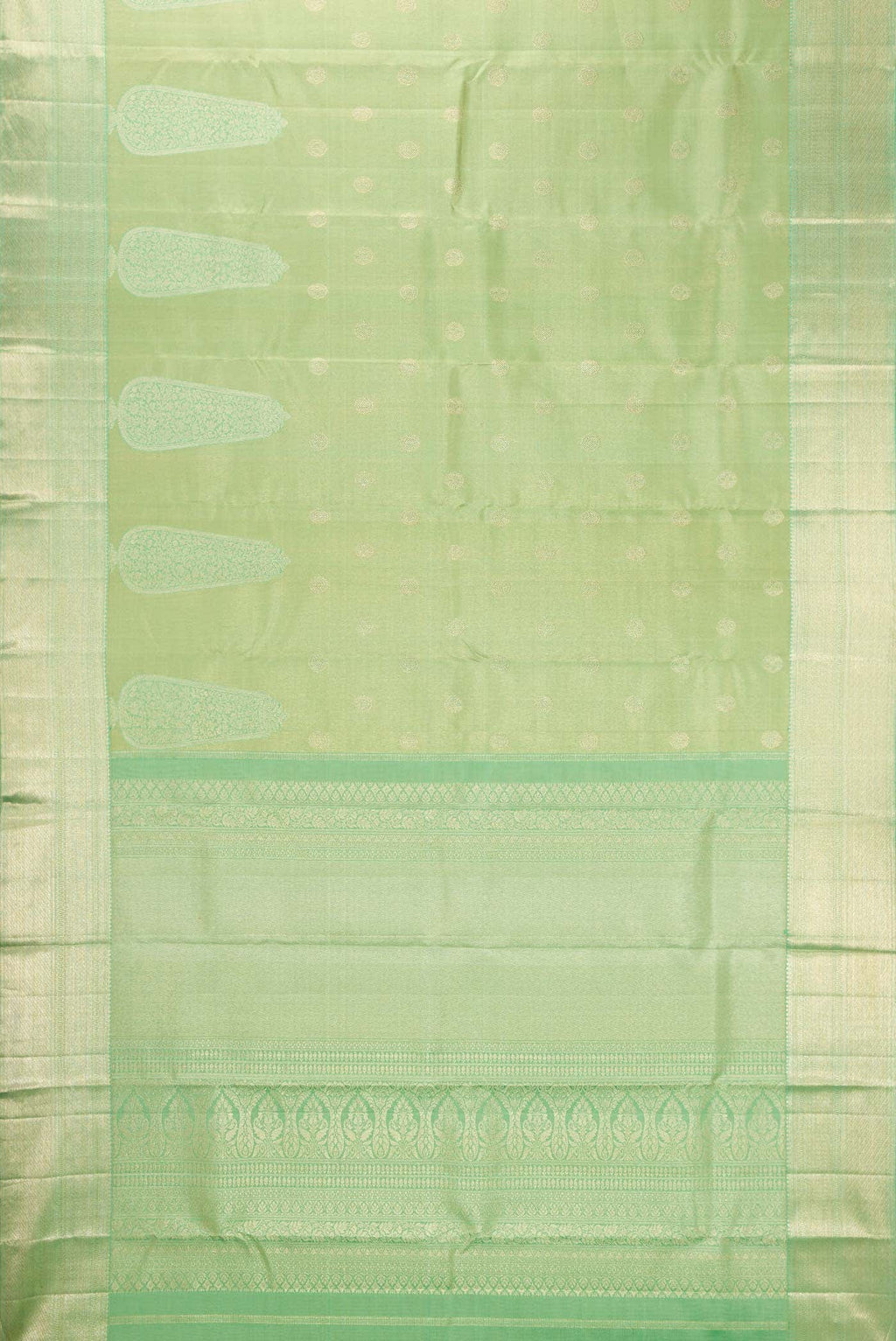 Green Dual Tone Kanchipuram Silk Saree