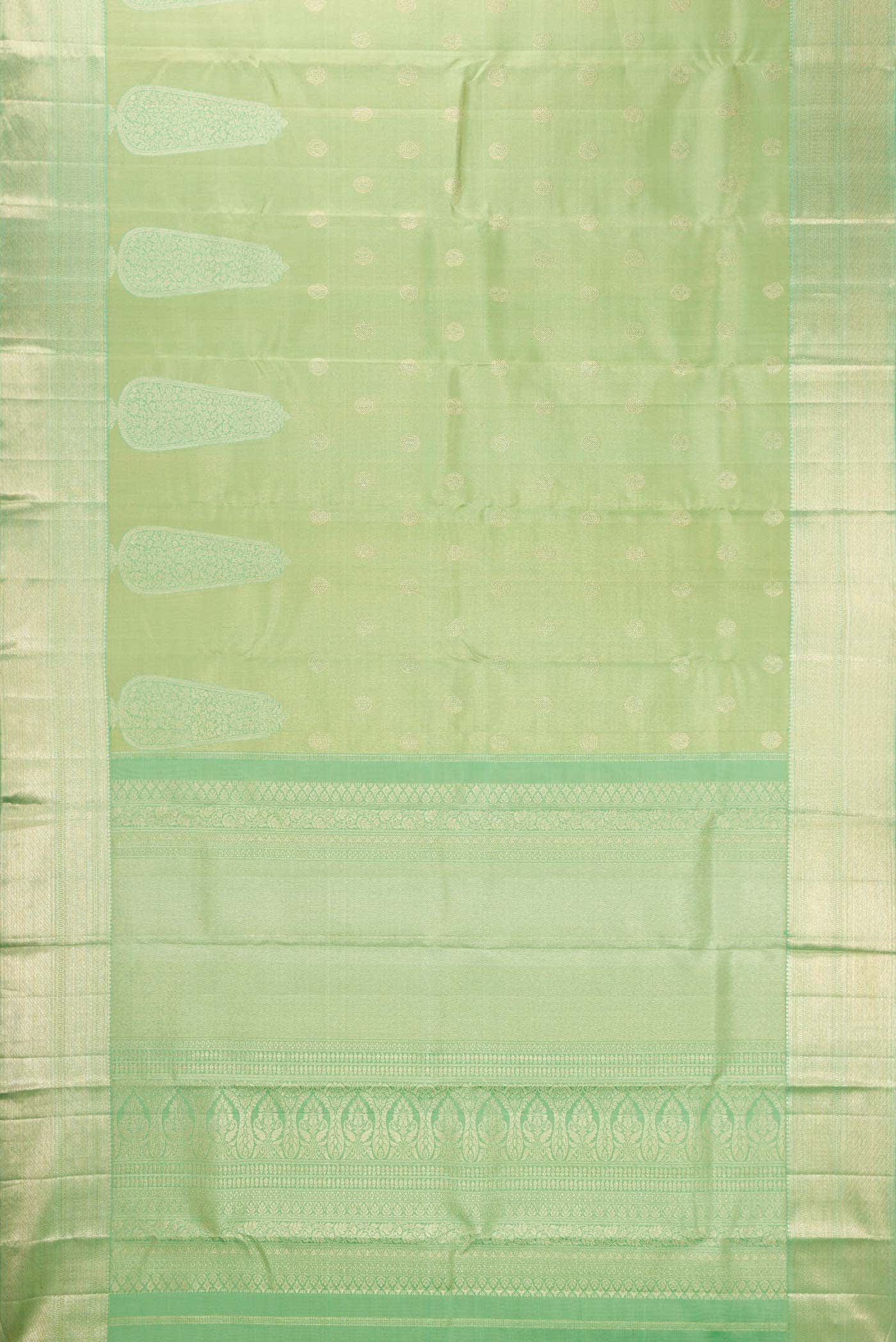 Green Dual Tone Kanchipuram Silk Saree