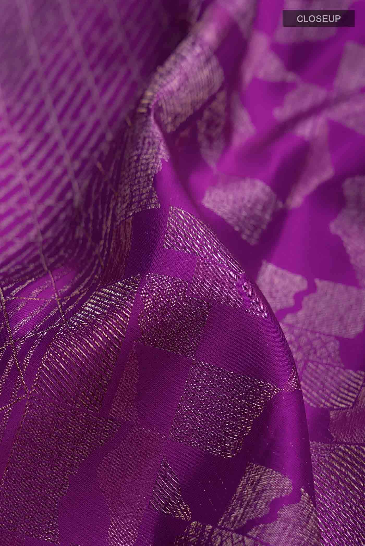 Purple Kanchipuram Silk Saree