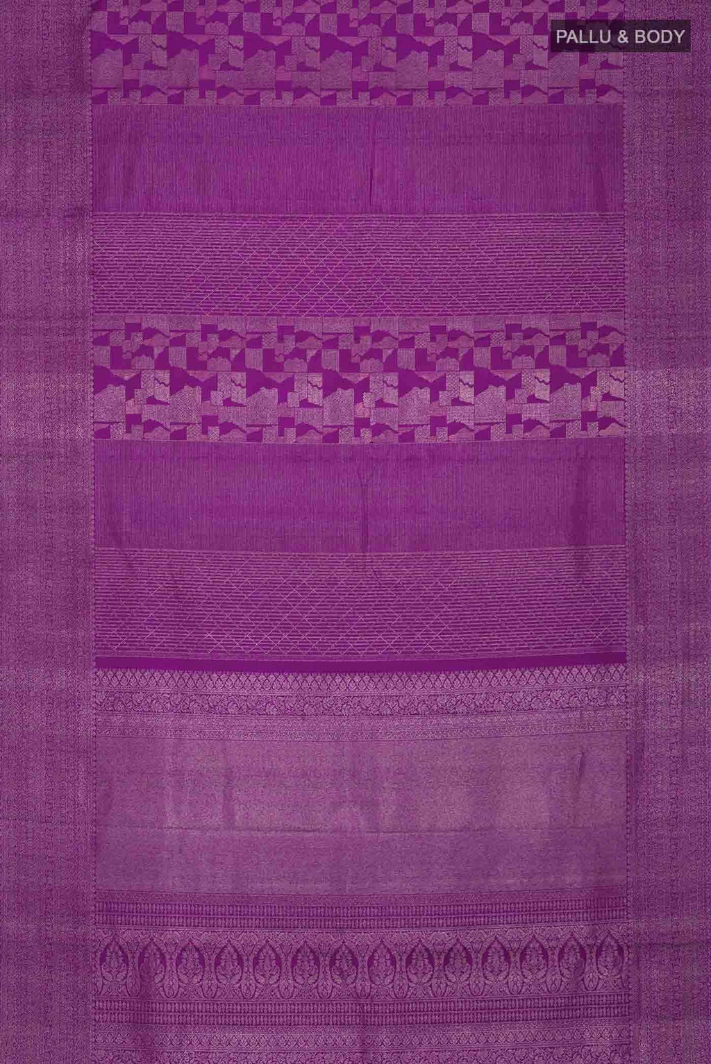 Purple Kanchipuram Silk Saree