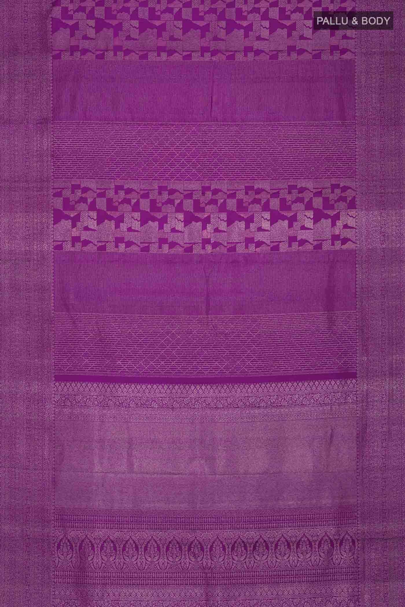Purple Kanchipuram Silk Saree