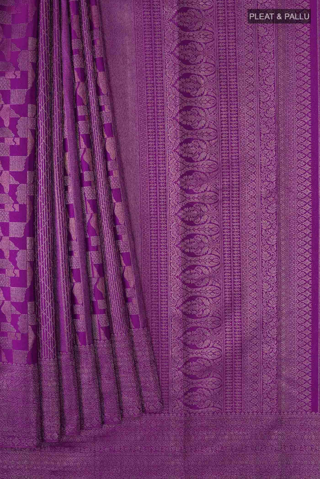 Purple Kanchipuram Silk Saree