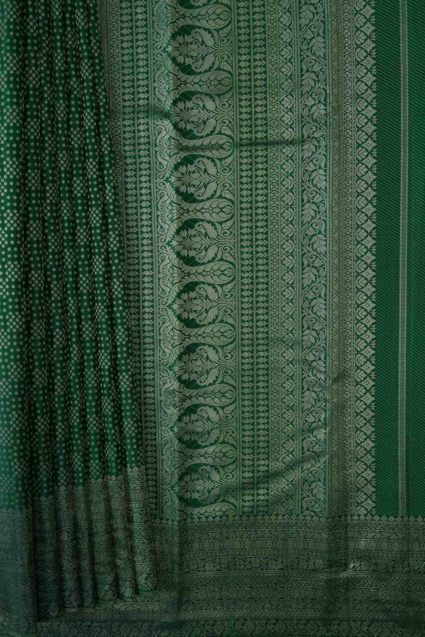 Green Dual Tone Kanchipuram Silk Saree