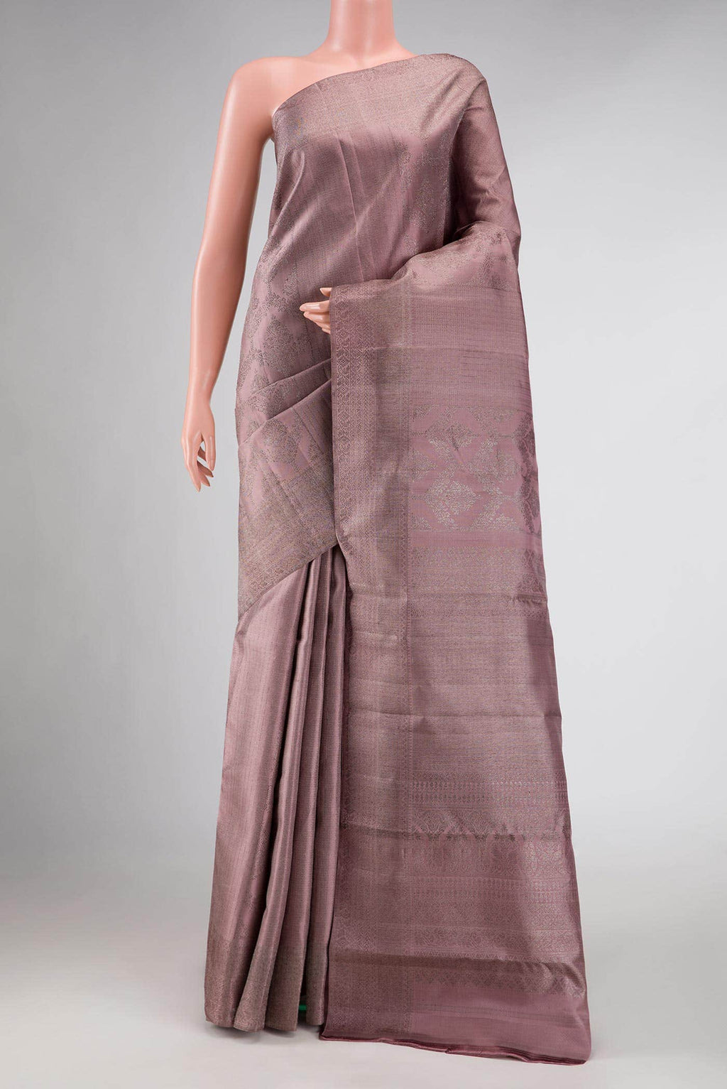 Brown Dual Tone Kanchipuram Silk Saree