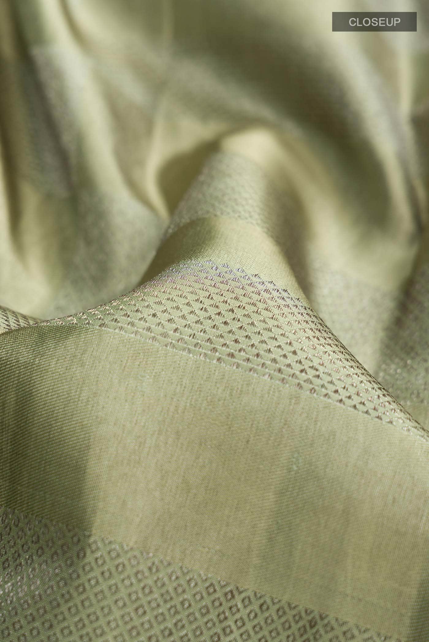 Sage Green Kanchipuram Silk Saree