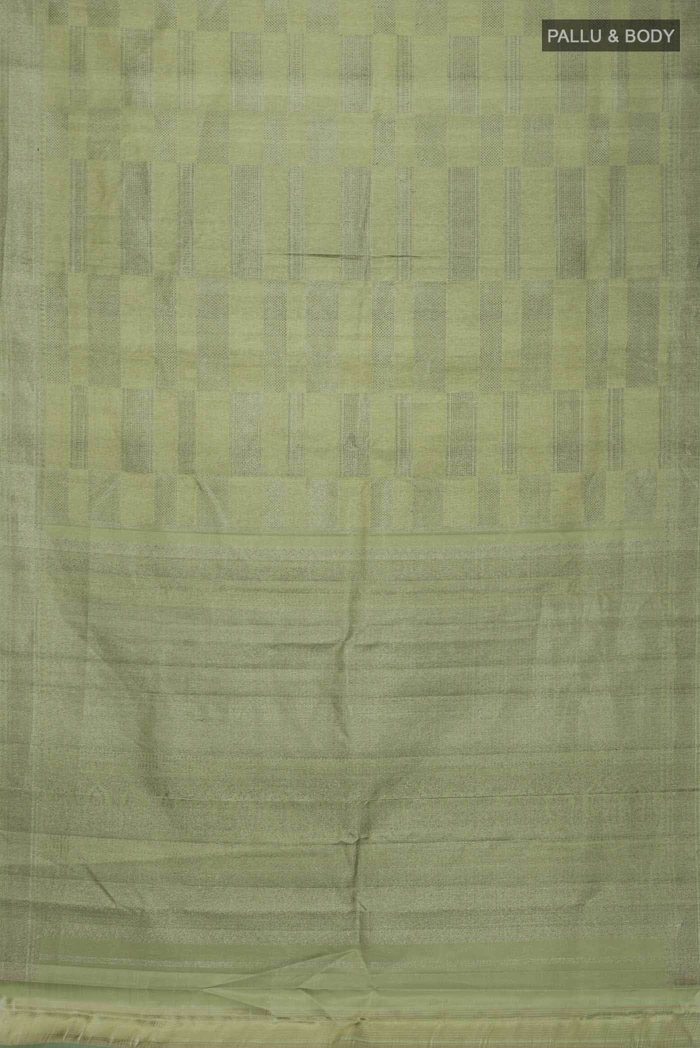 Sage Green Kanchipuram Silk Saree