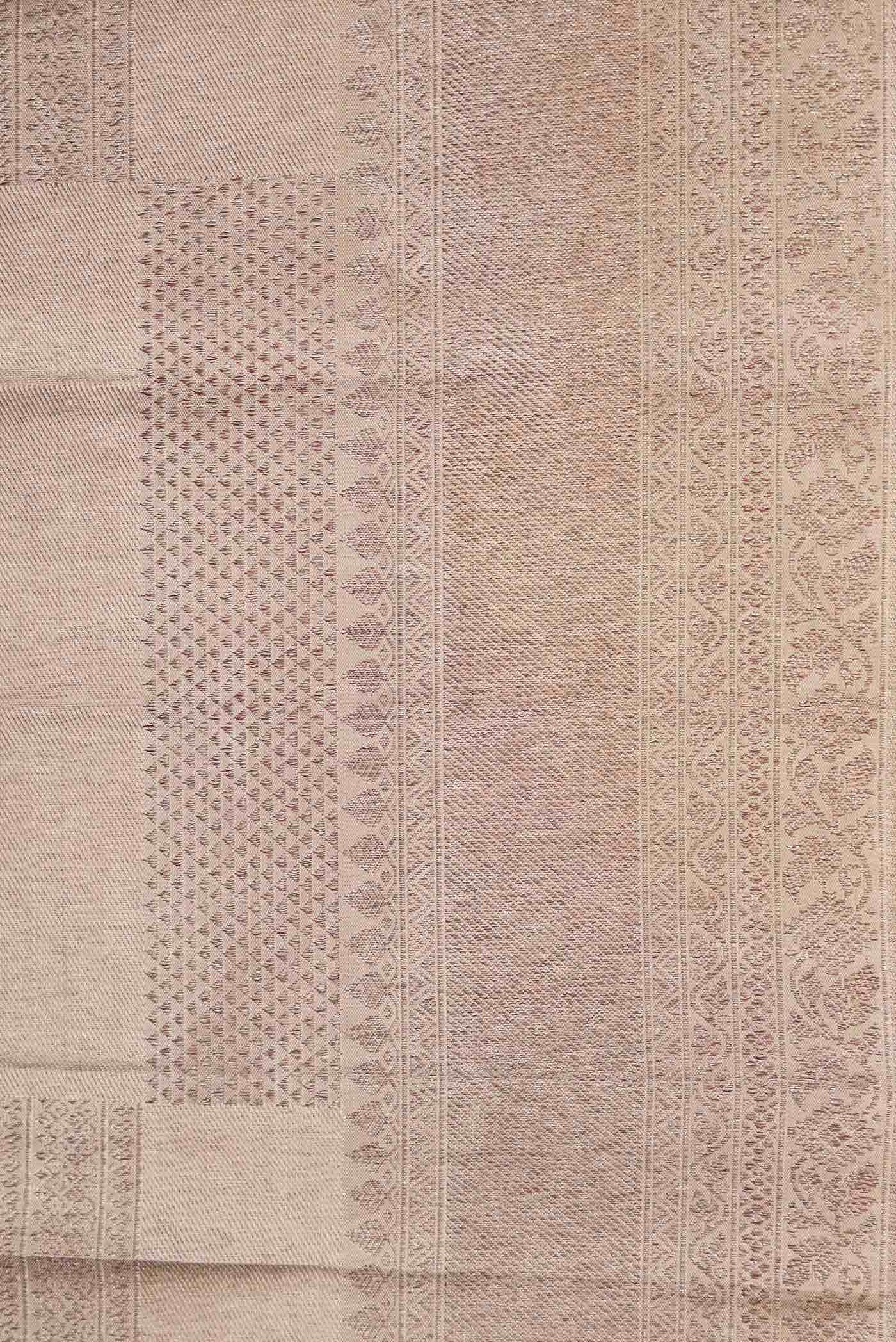 Dark Beige Dual Tone Kanchipuram Silk Saree