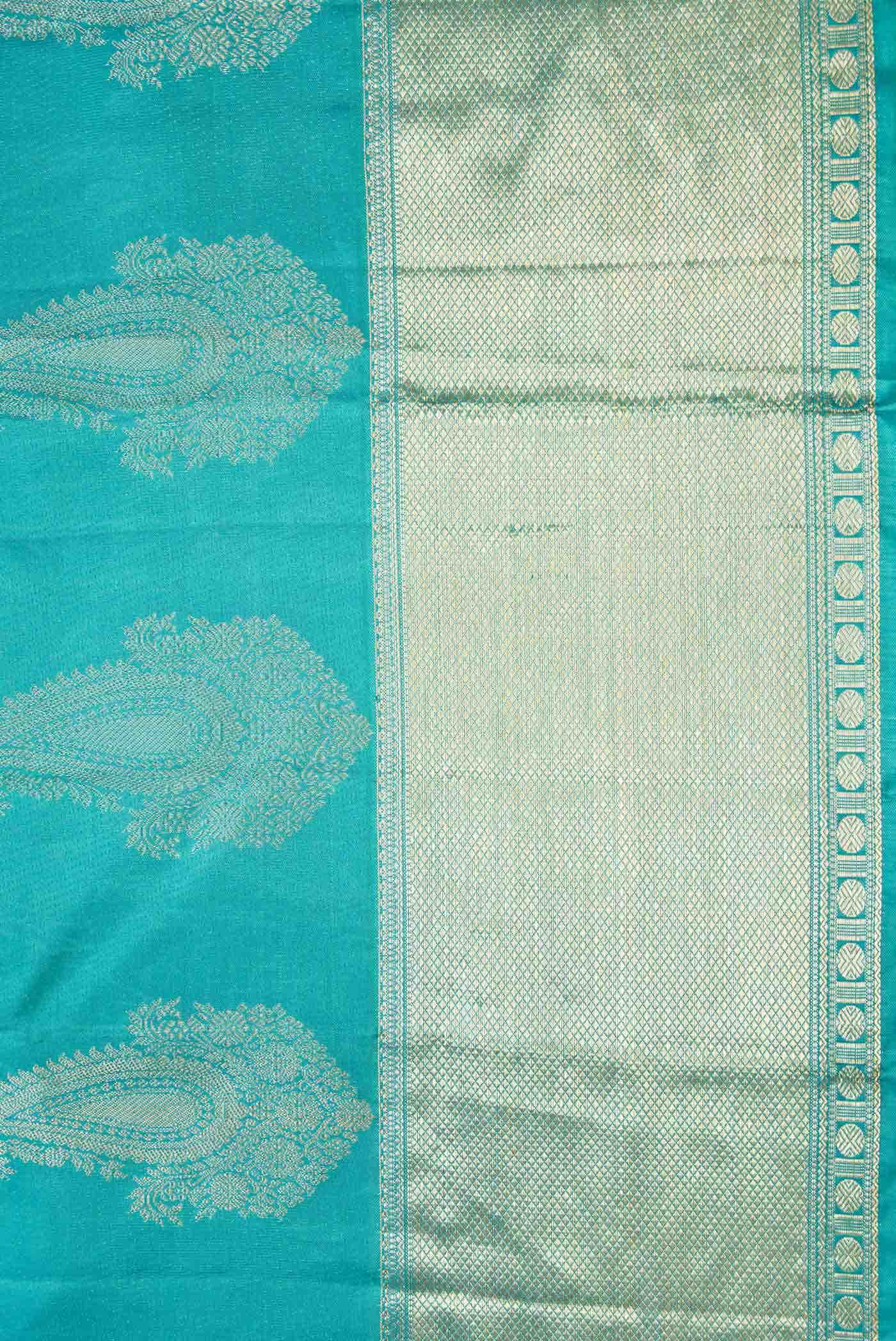 Sky Blue Dual Tone Kanchipuram Silk Saree