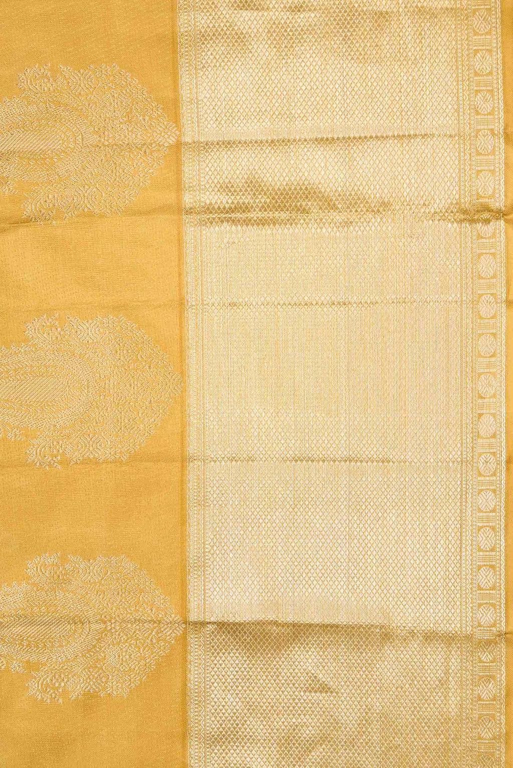 Gold Dual Tone Kanchipuram Silk Saree