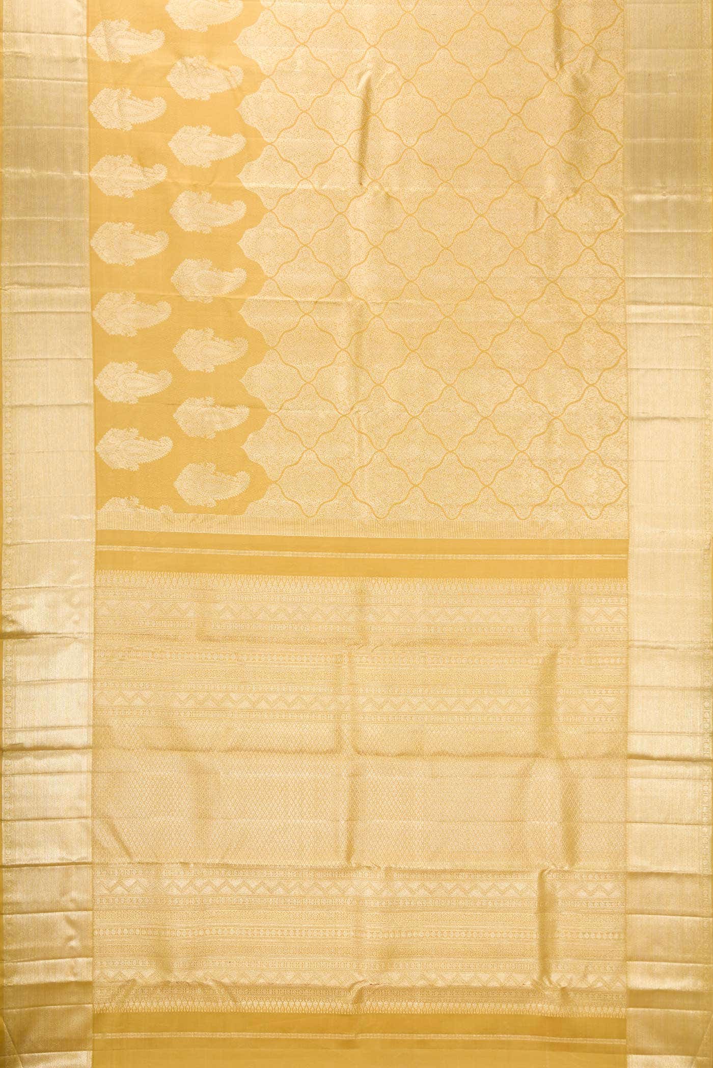 Gold Dual Tone Kanchipuram Silk Saree