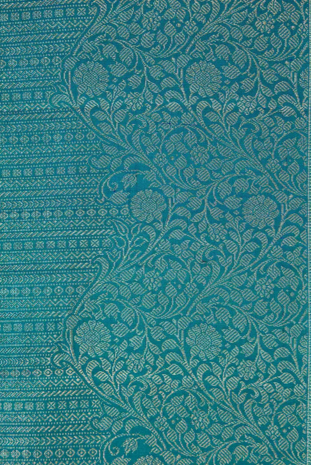 Peacock Blue Dual Tone Kanchipuram Silk Saree