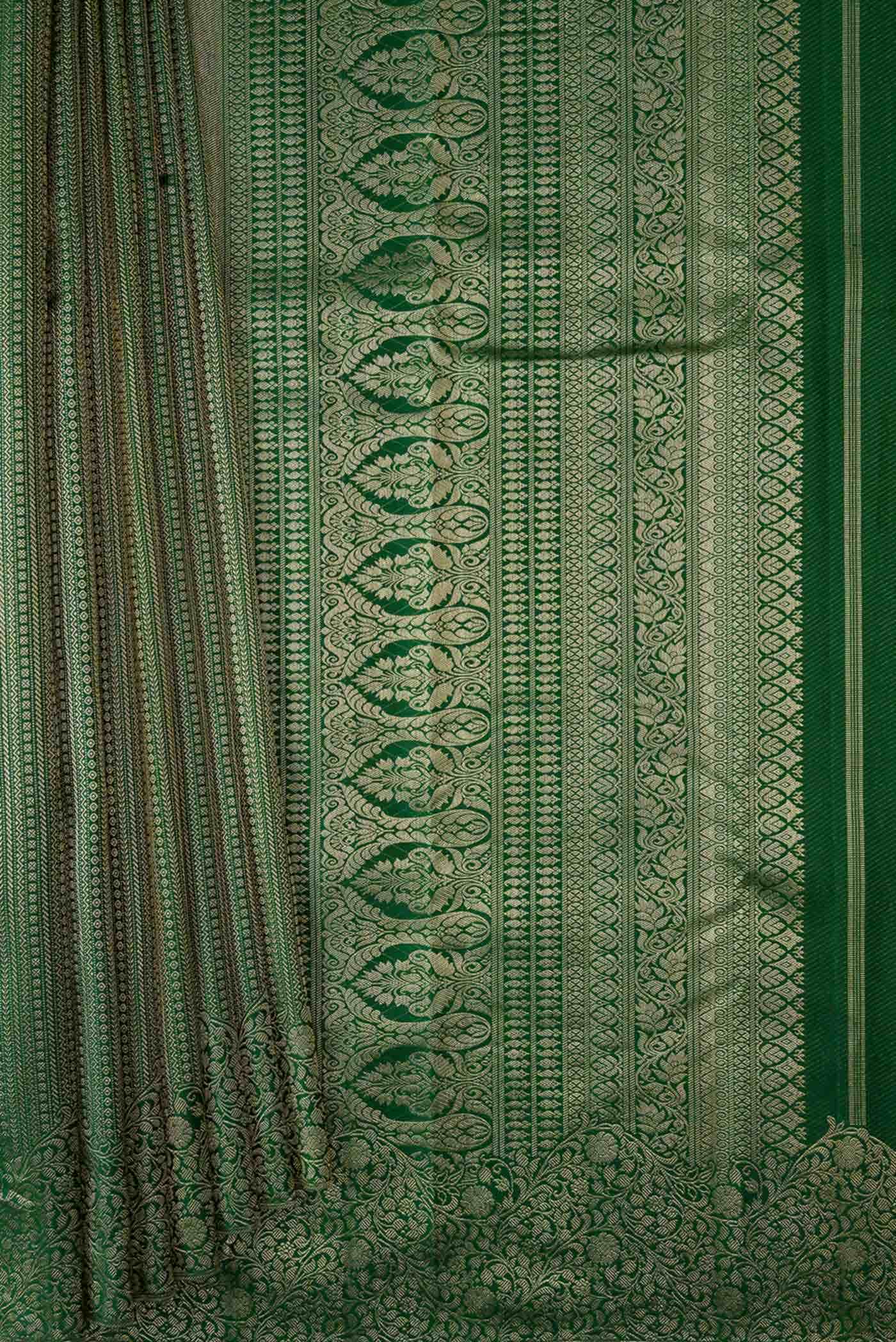 Green Dual Tone Kanchipuram Silk Saree