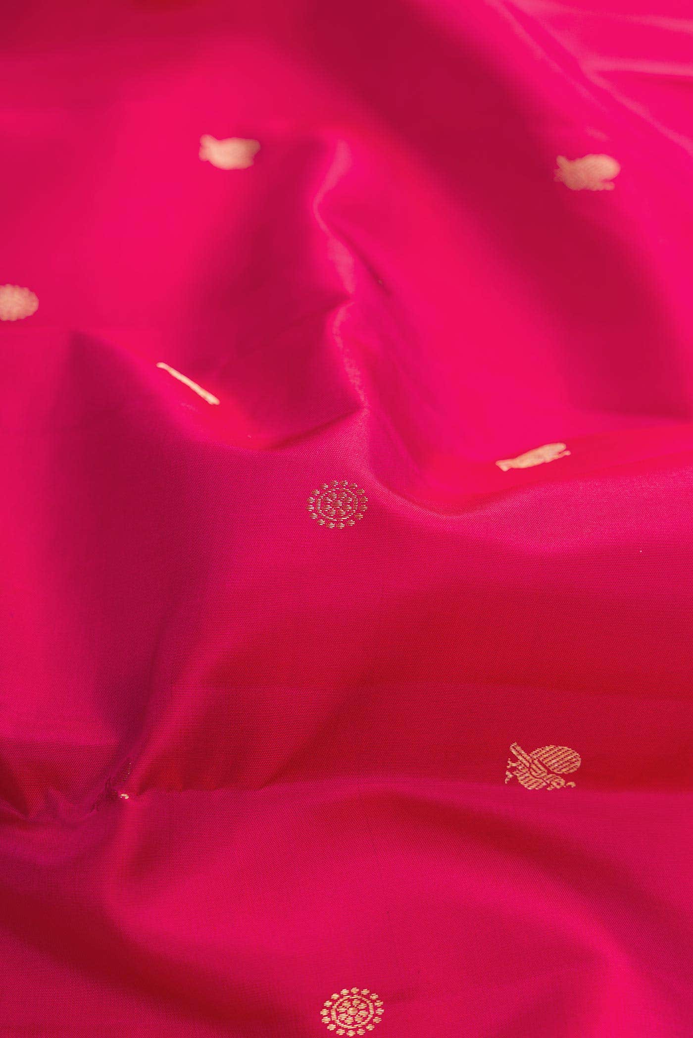 Dark Pink Dual Tone Kanchipuram Silk Saree