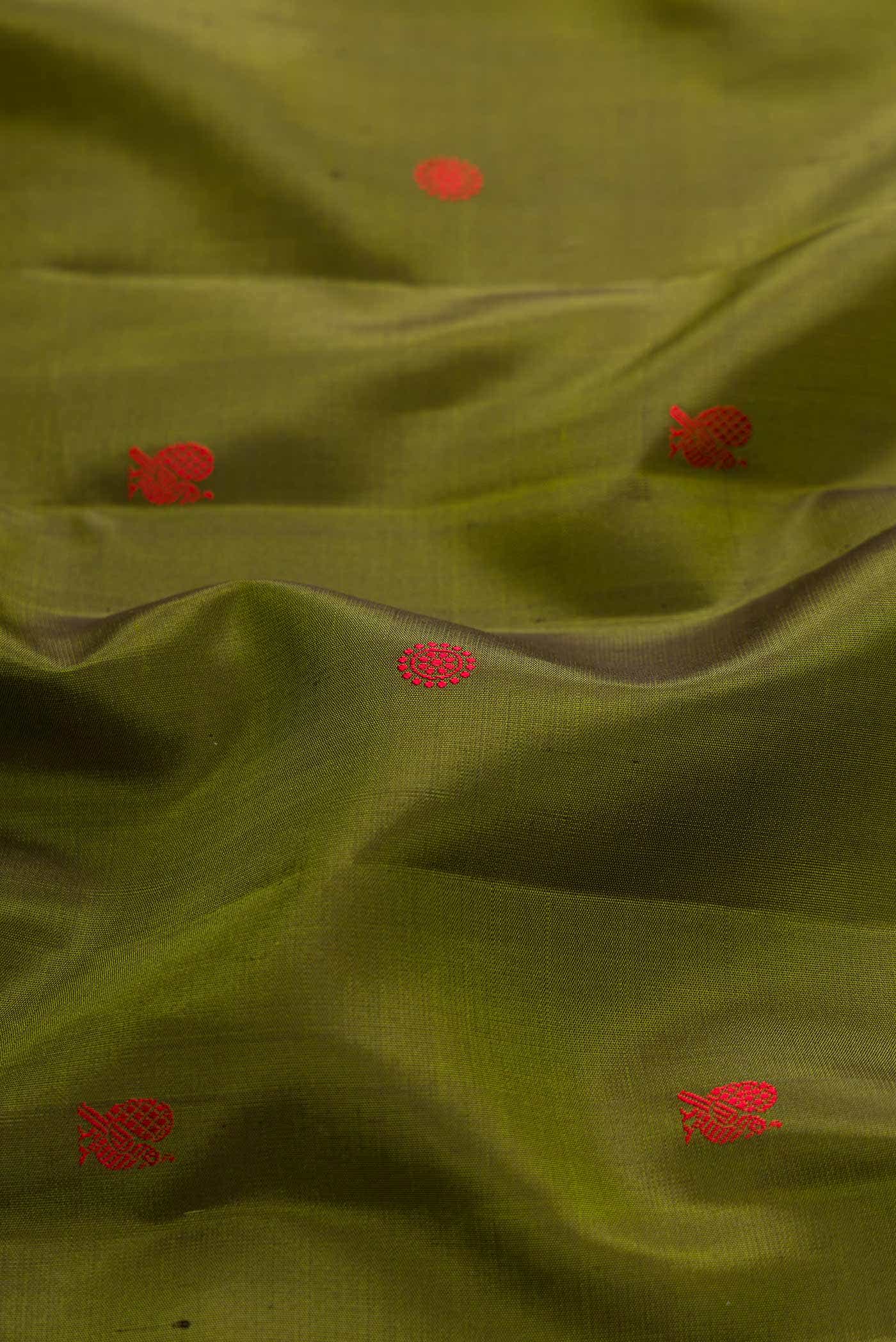 Green Dual Tone Kanchipuram Silk Saree
