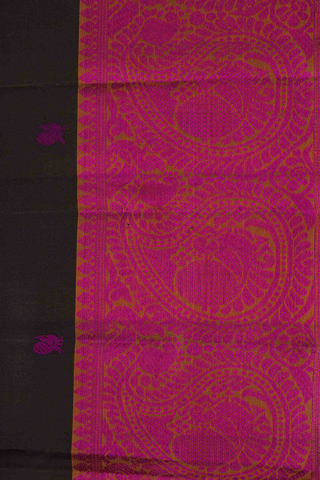 Black Dual Tone Kanchipuram Silk Saree