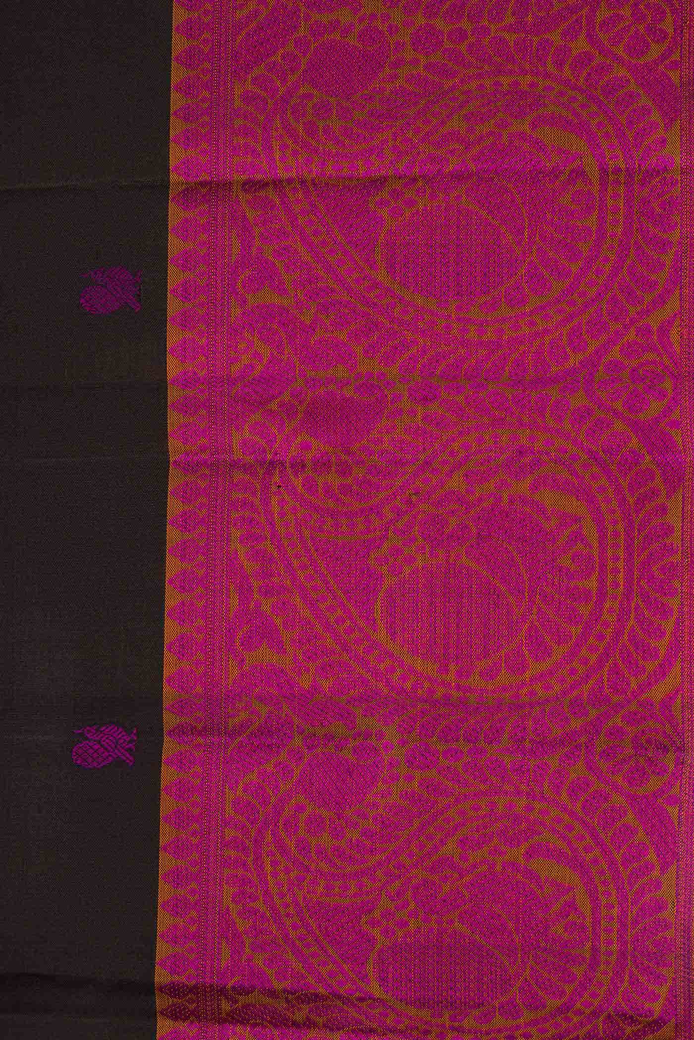 Black Dual Tone Kanchipuram Silk Saree