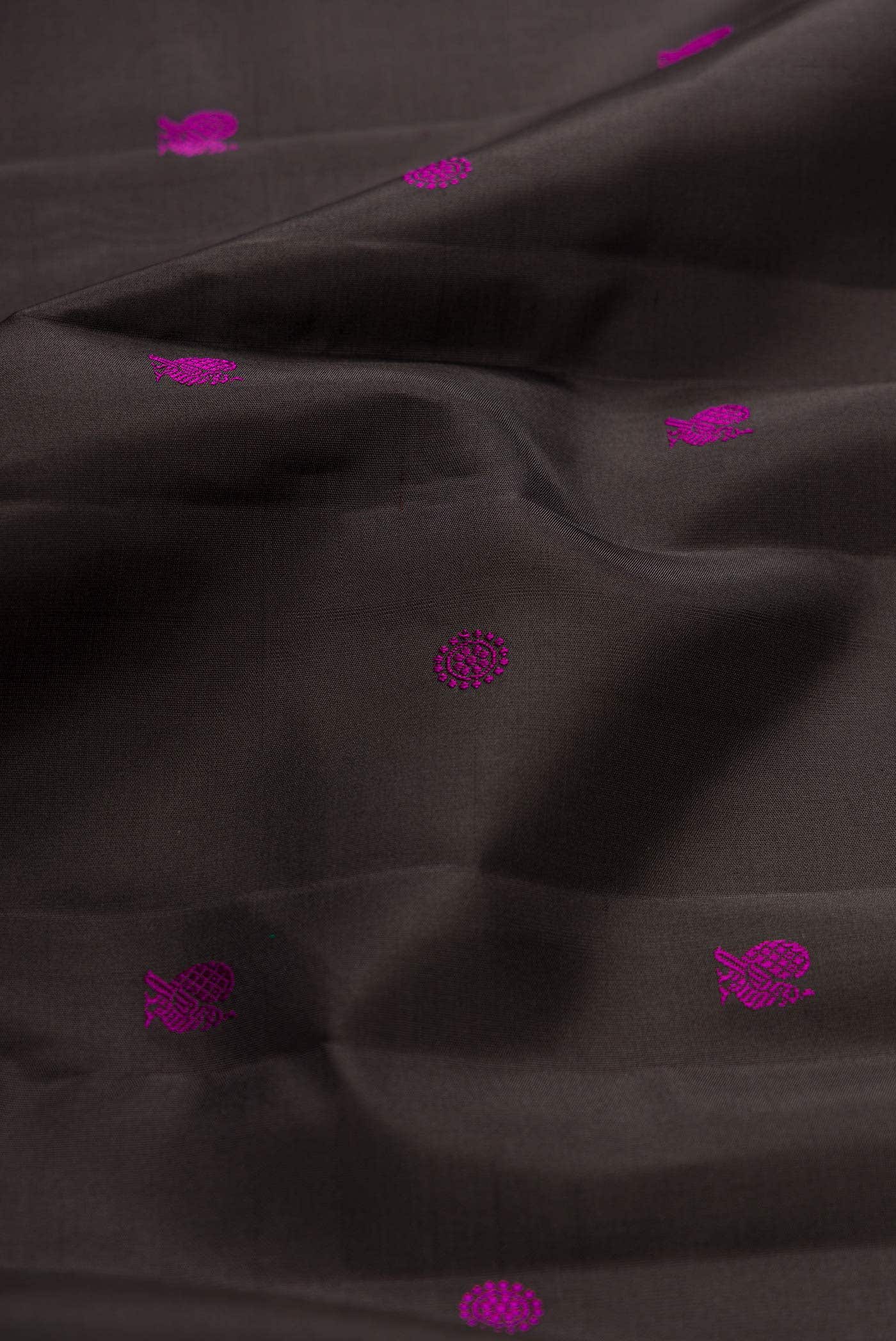 Black Dual Tone Kanchipuram Silk Saree