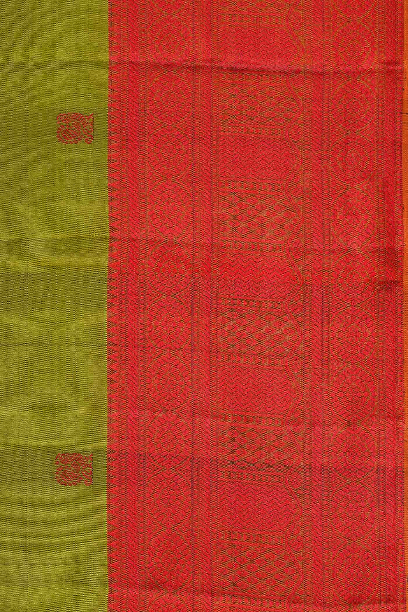 Green Dual Tone Kanchipuram Silk Saree