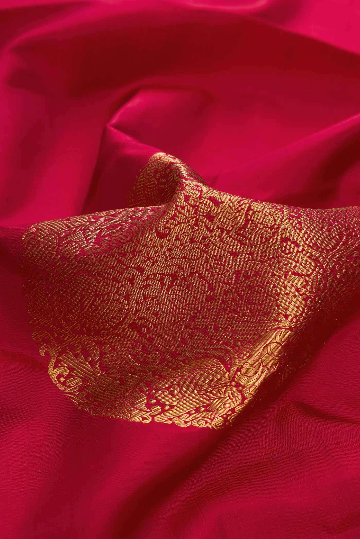 Red Dual Tone Kanchipuram Silk Saree