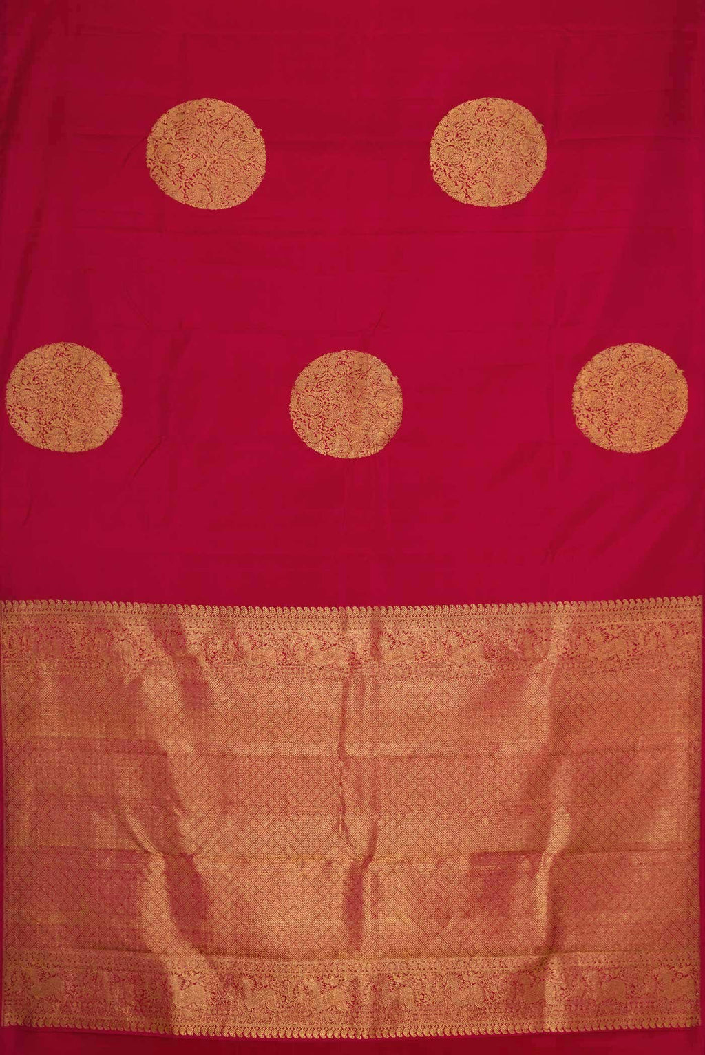 Red Dual Tone Kanchipuram Silk Saree