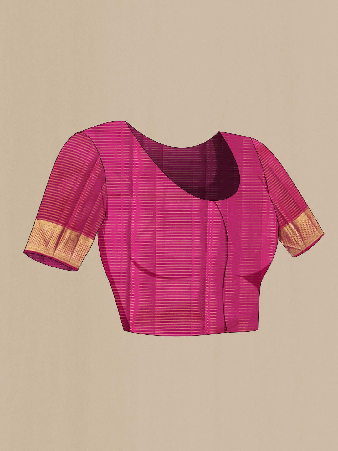 Pink Kanchipuram Silk Saree