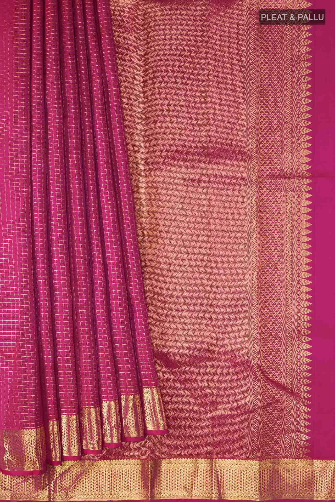 Pink Kanchipuram Silk Saree