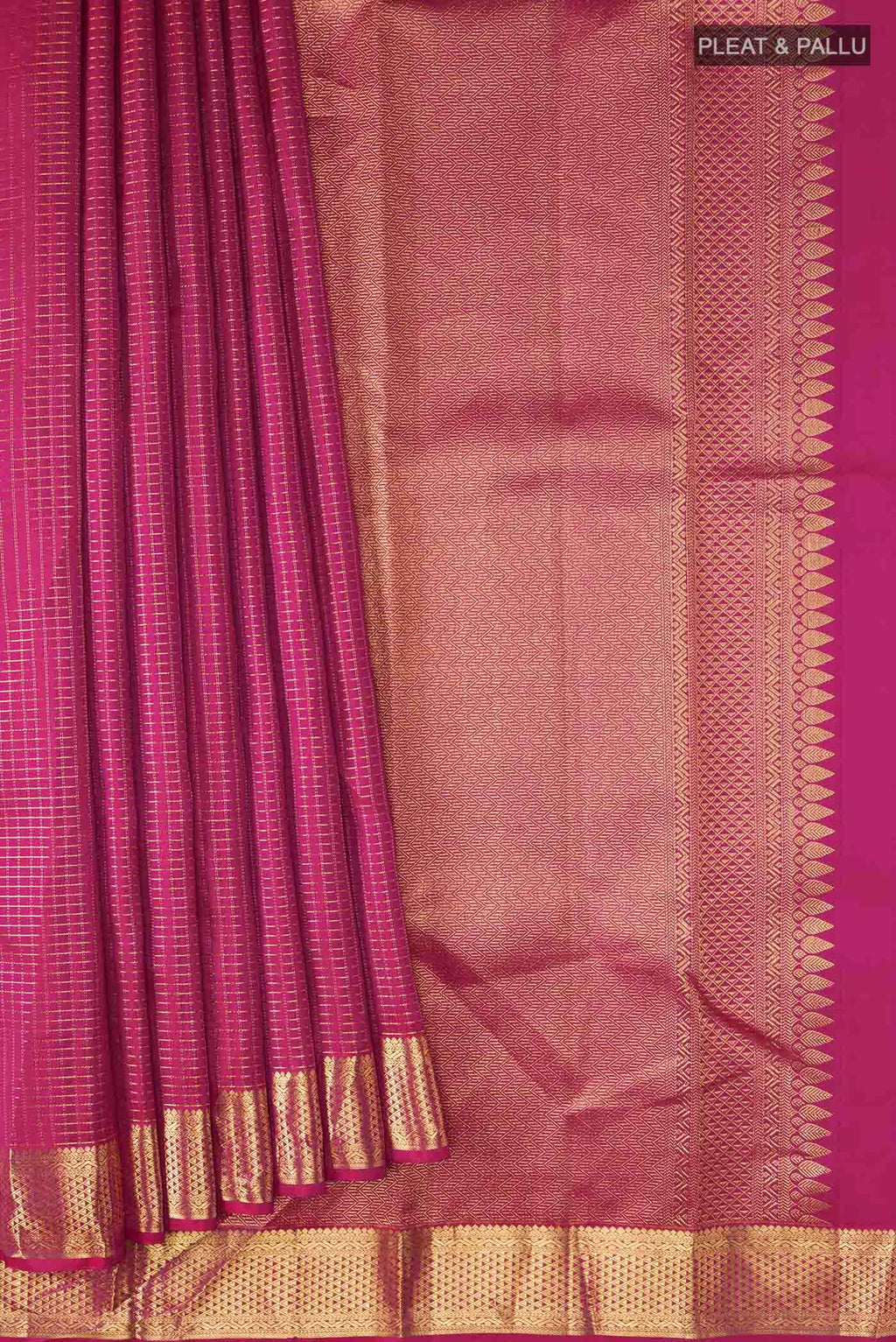 Pink Kanchipuram Silk Saree