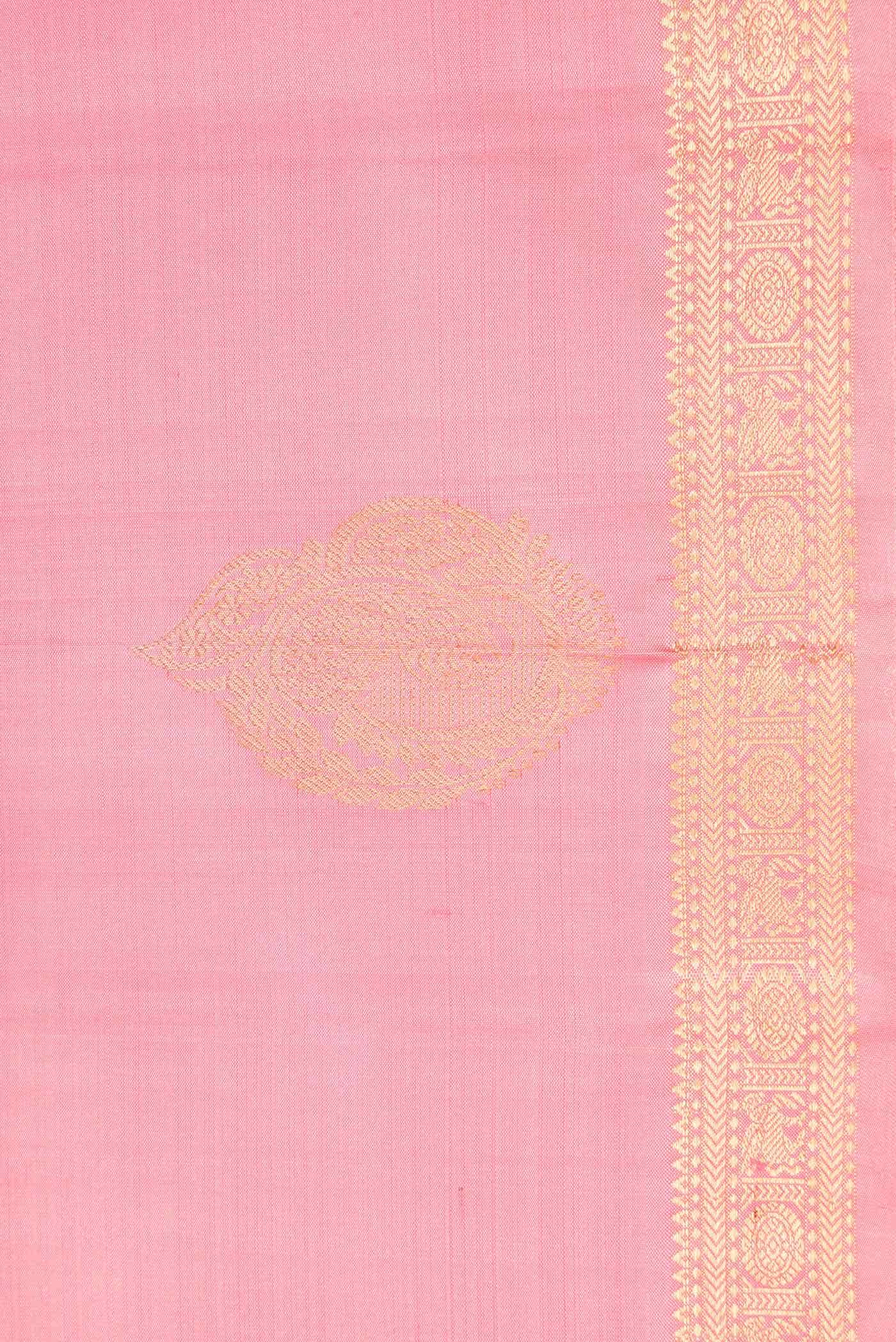 Pink Dual Tone Kanchipuram Silk Saree