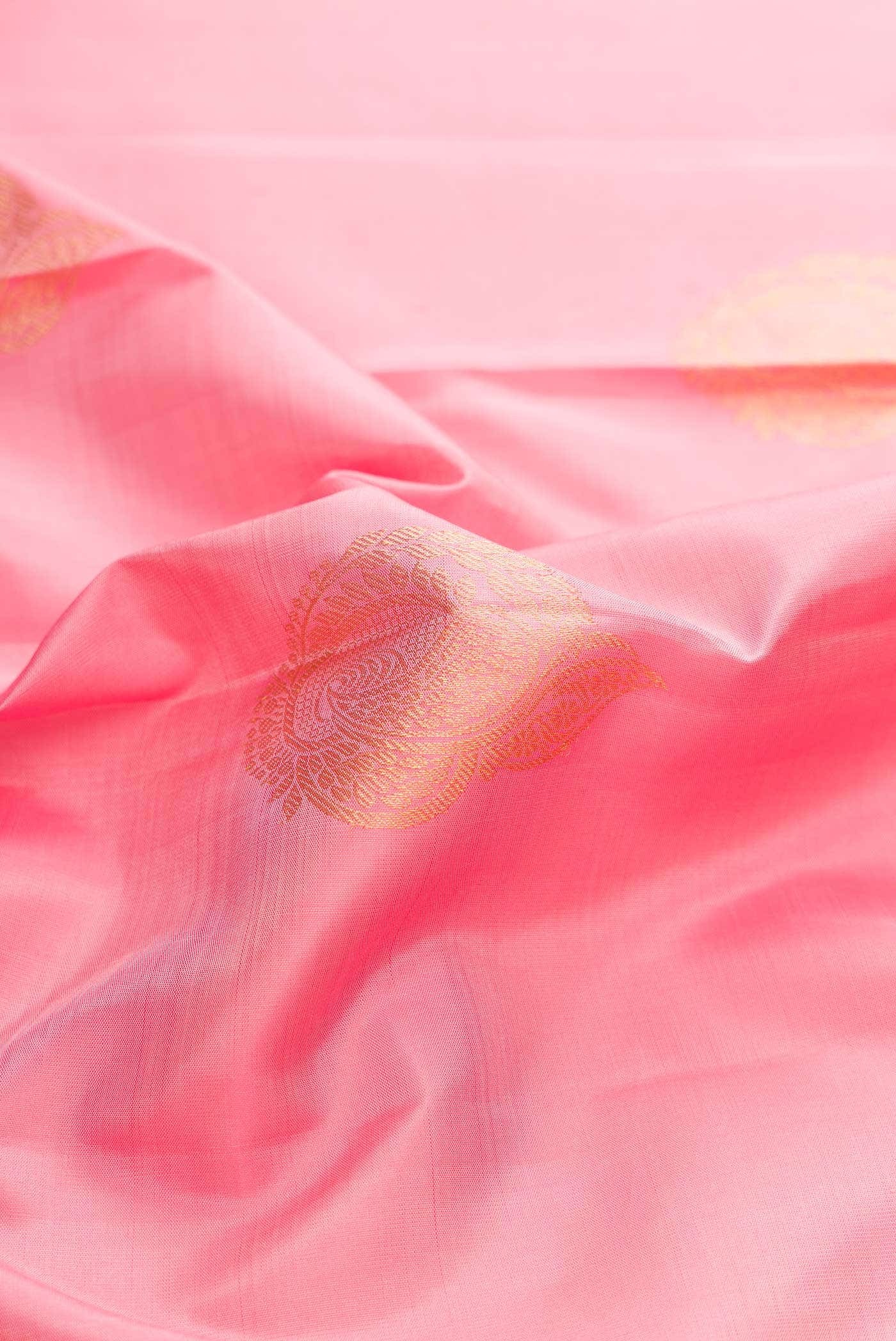 Pink Dual Tone Kanchipuram Silk Saree