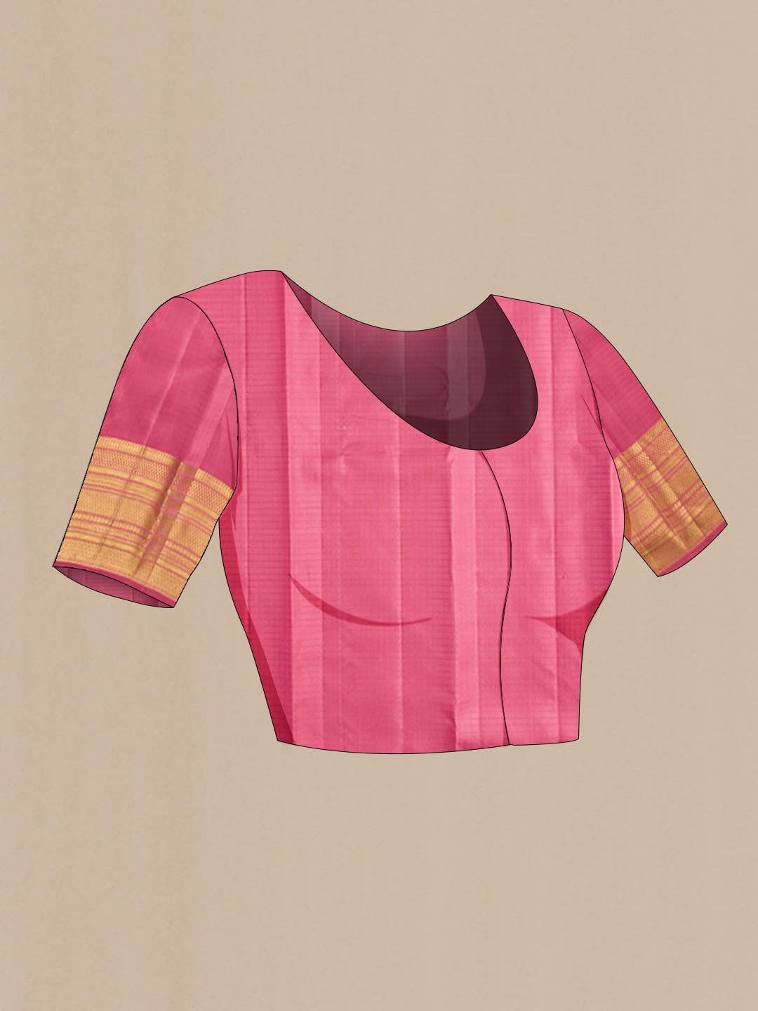Pink Kanchipuram Silk Saree