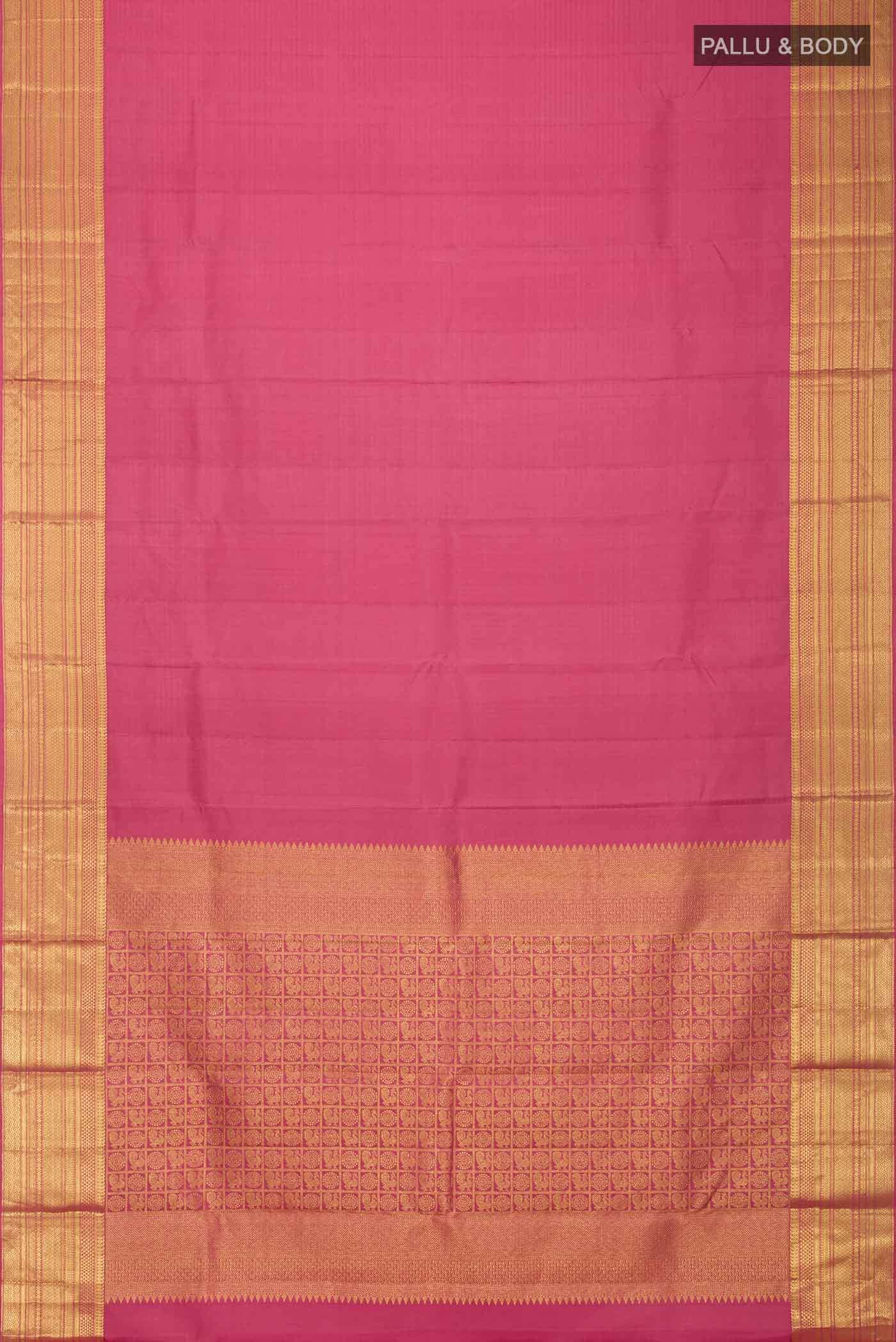 Pink Kanchipuram Silk Saree