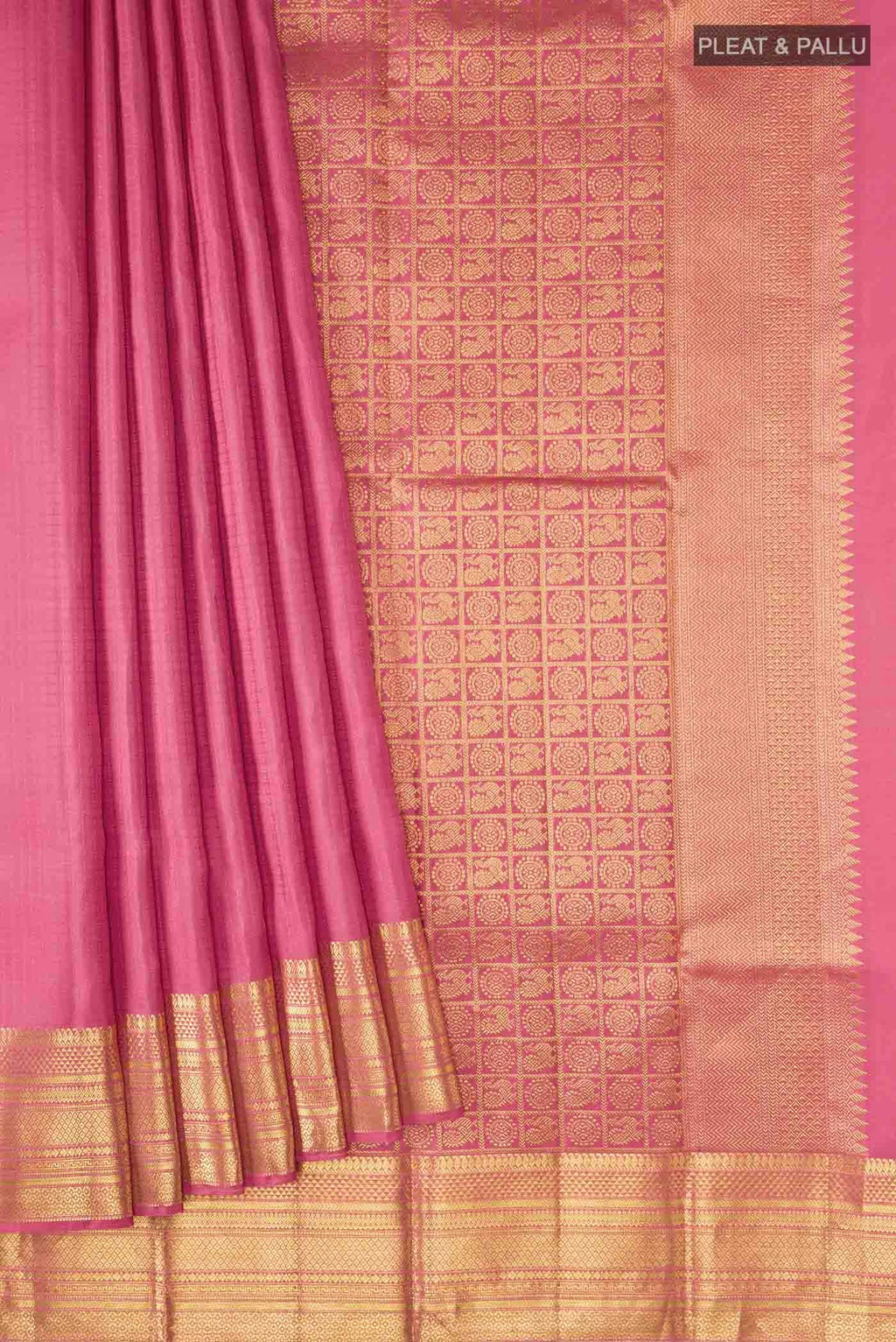Pink Kanchipuram Silk Saree