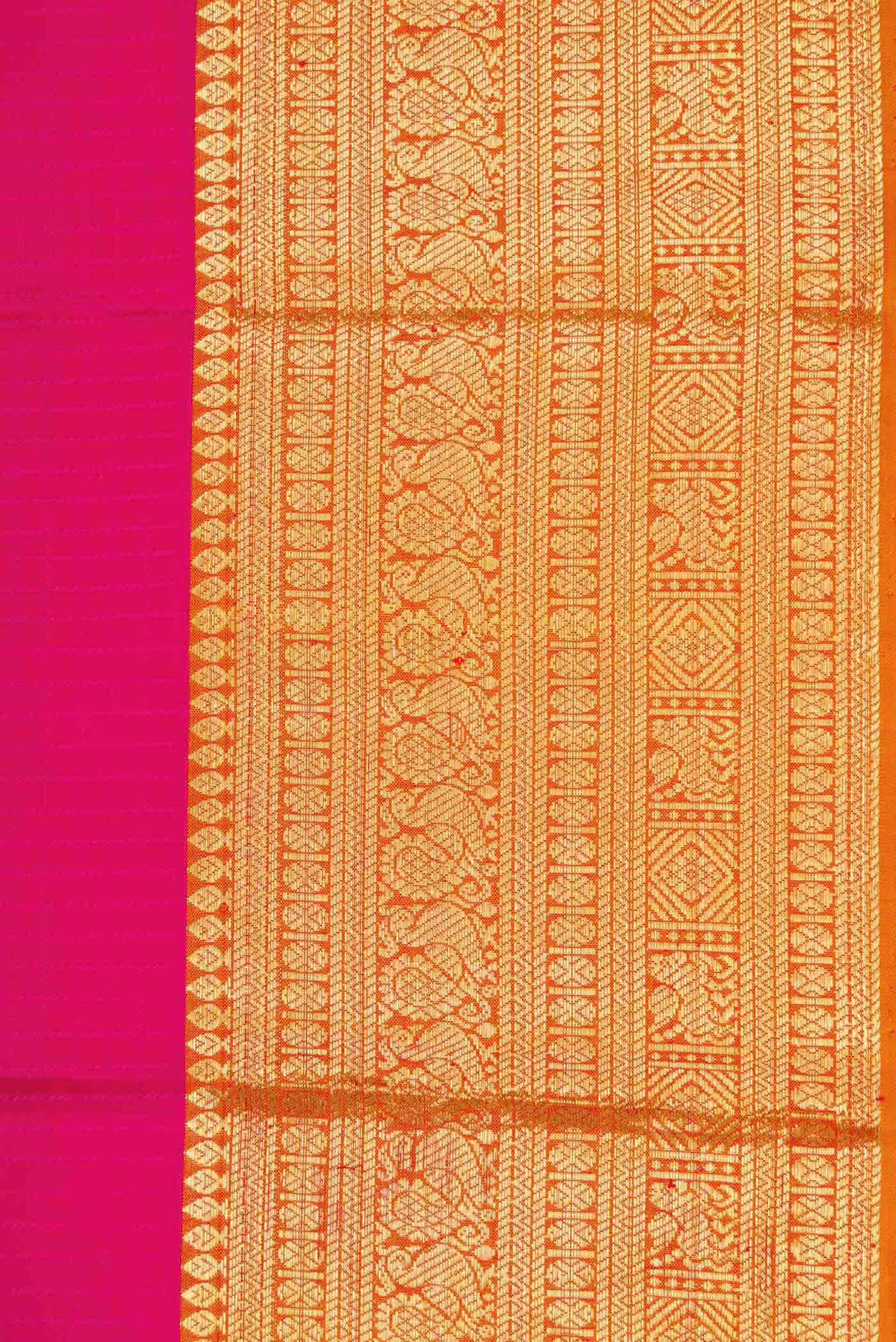 Pink Dual Tone Kanchipuram Silk Saree