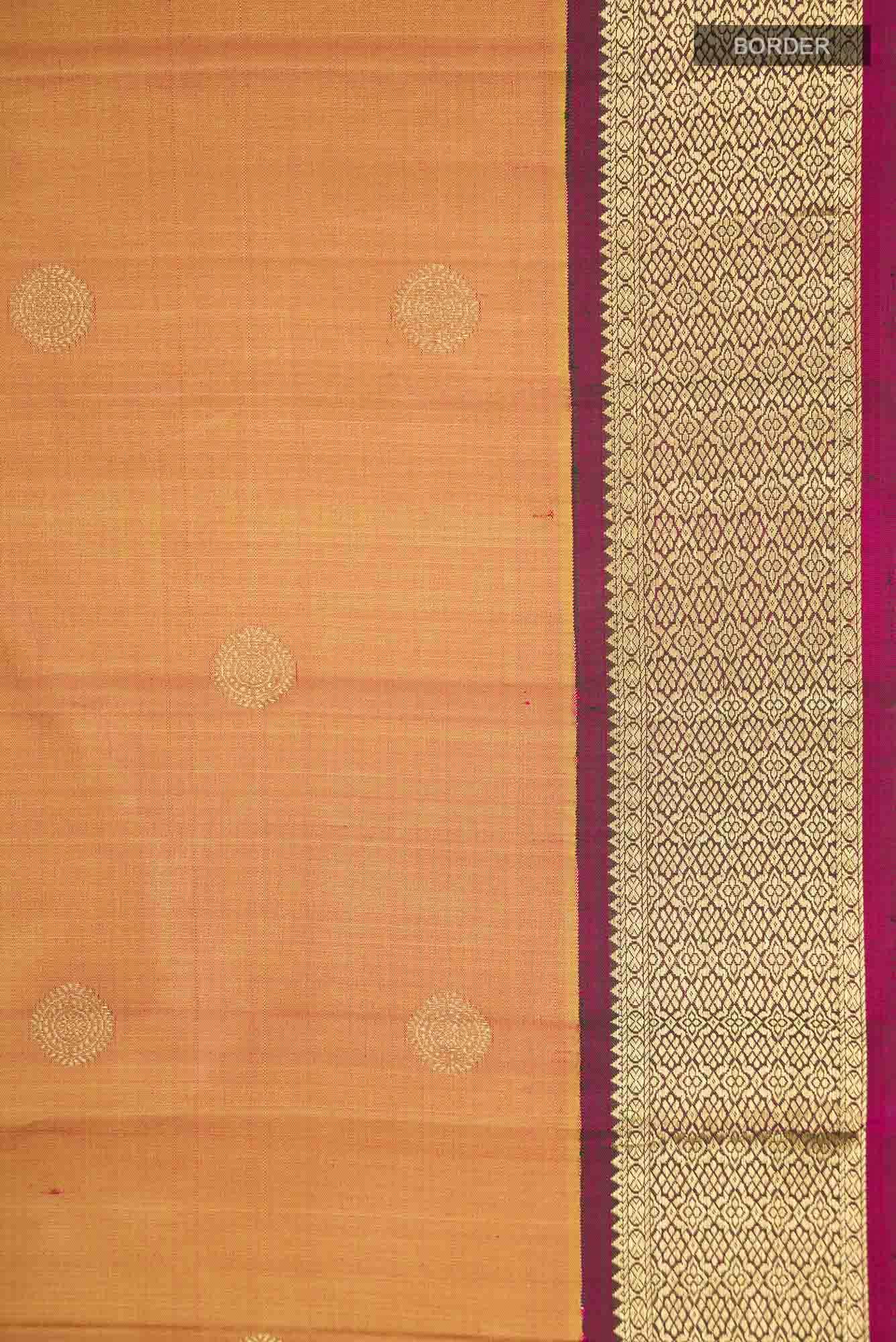 Mustard Kanchipuram Silk Saree