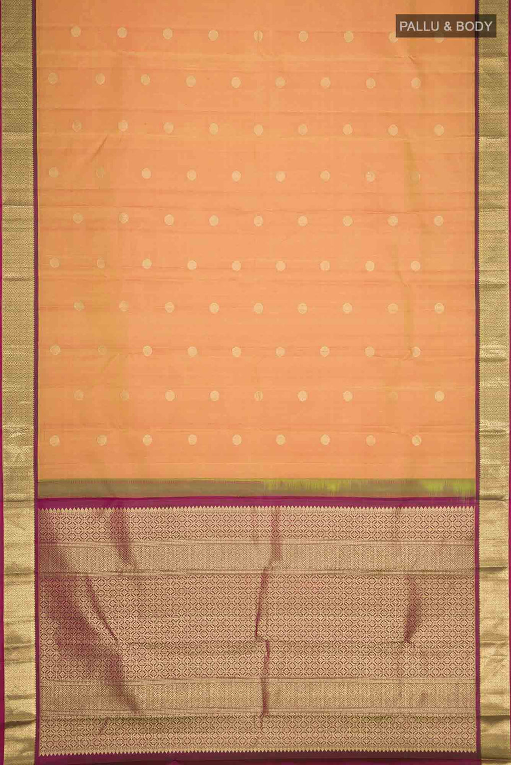 Mustard Kanchipuram Silk Saree