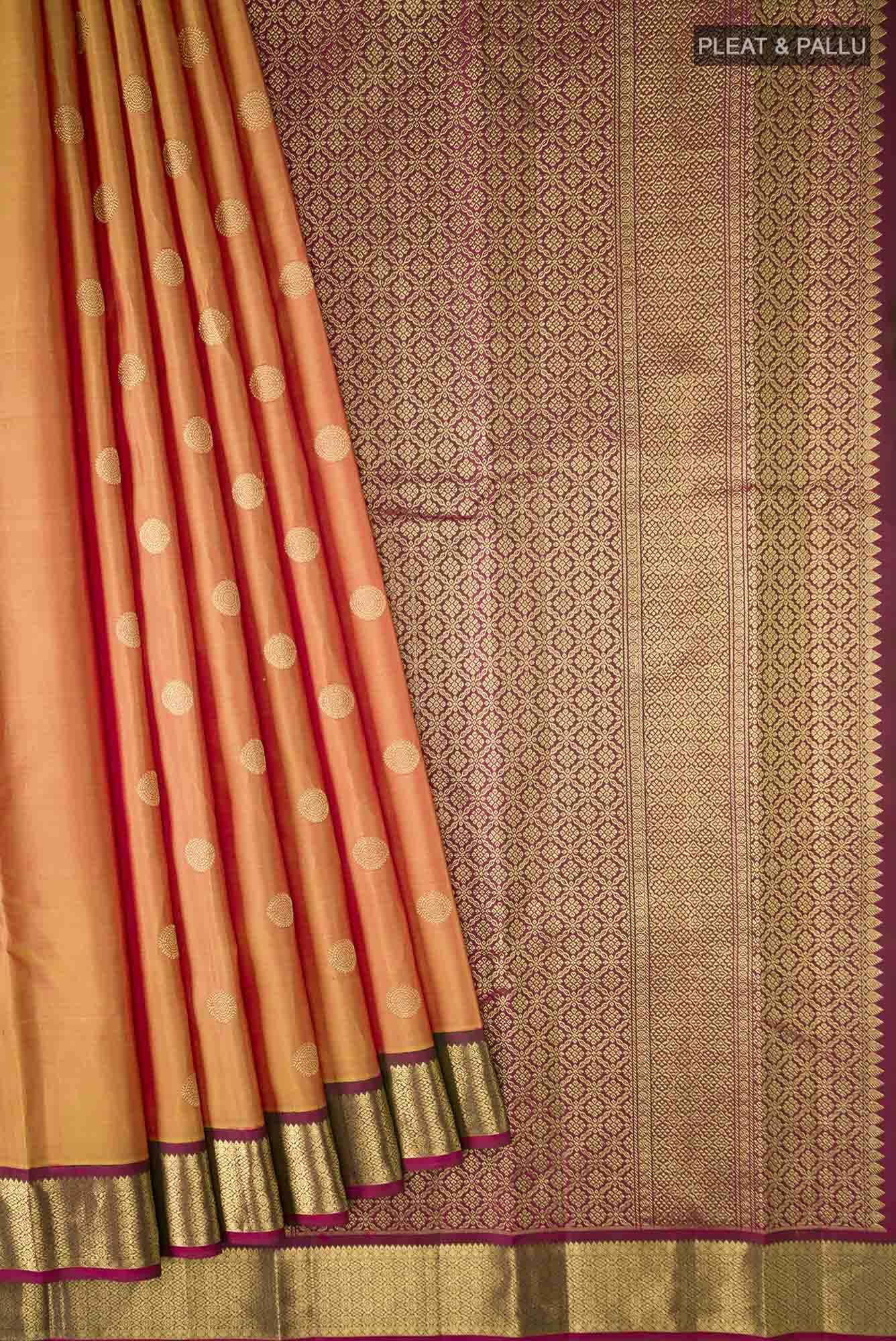 Mustard Kanchipuram Silk Saree