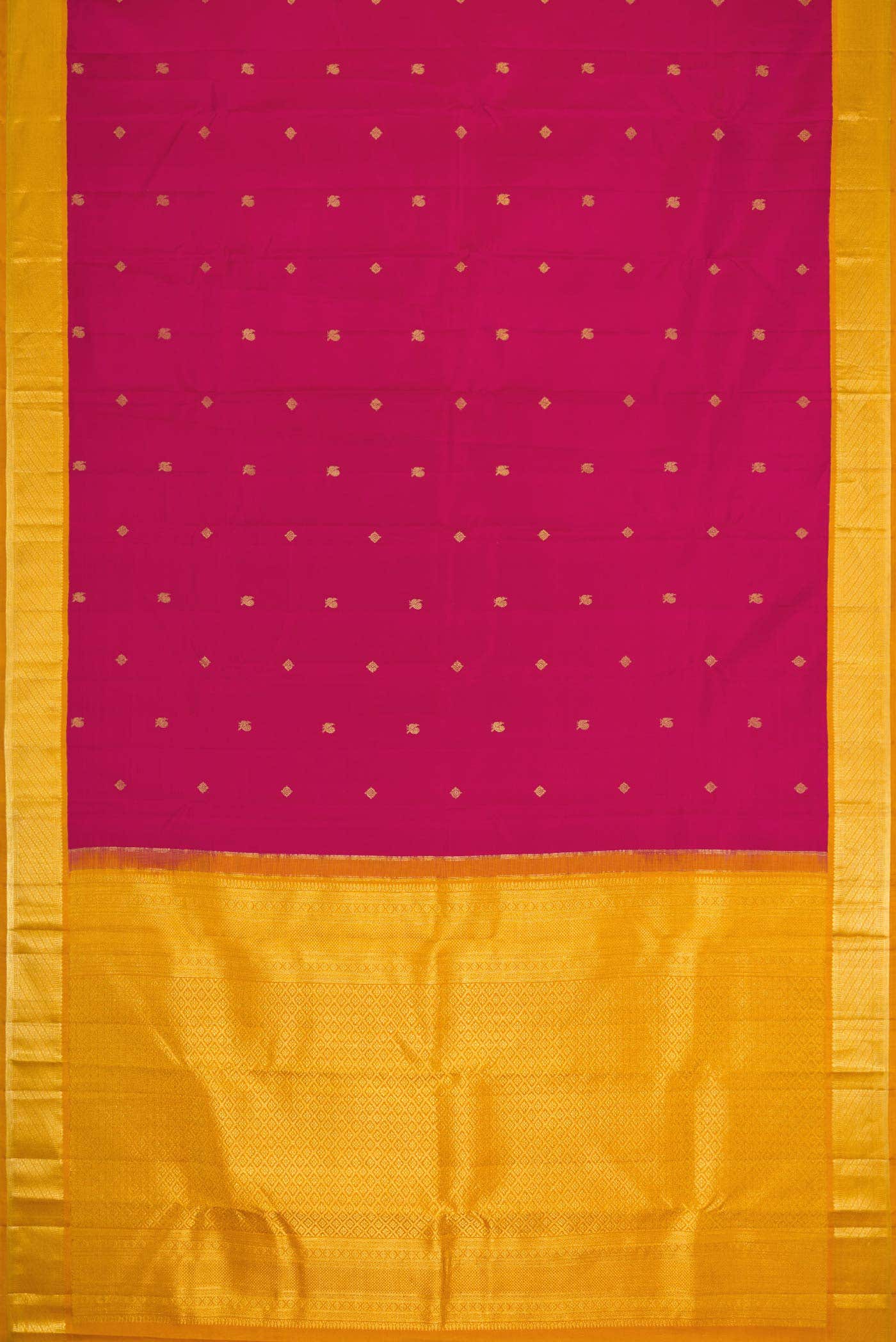 Dark Pink Dual Tone Kanchipuram Silk Saree