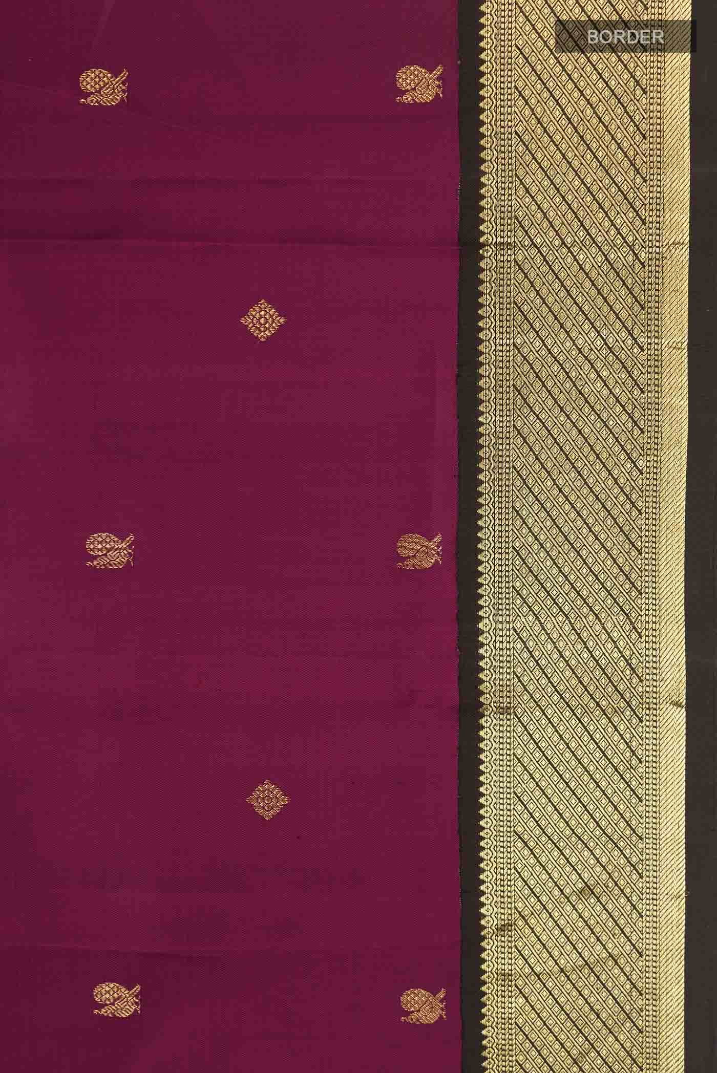 Purple Kanchipuram Silk Saree