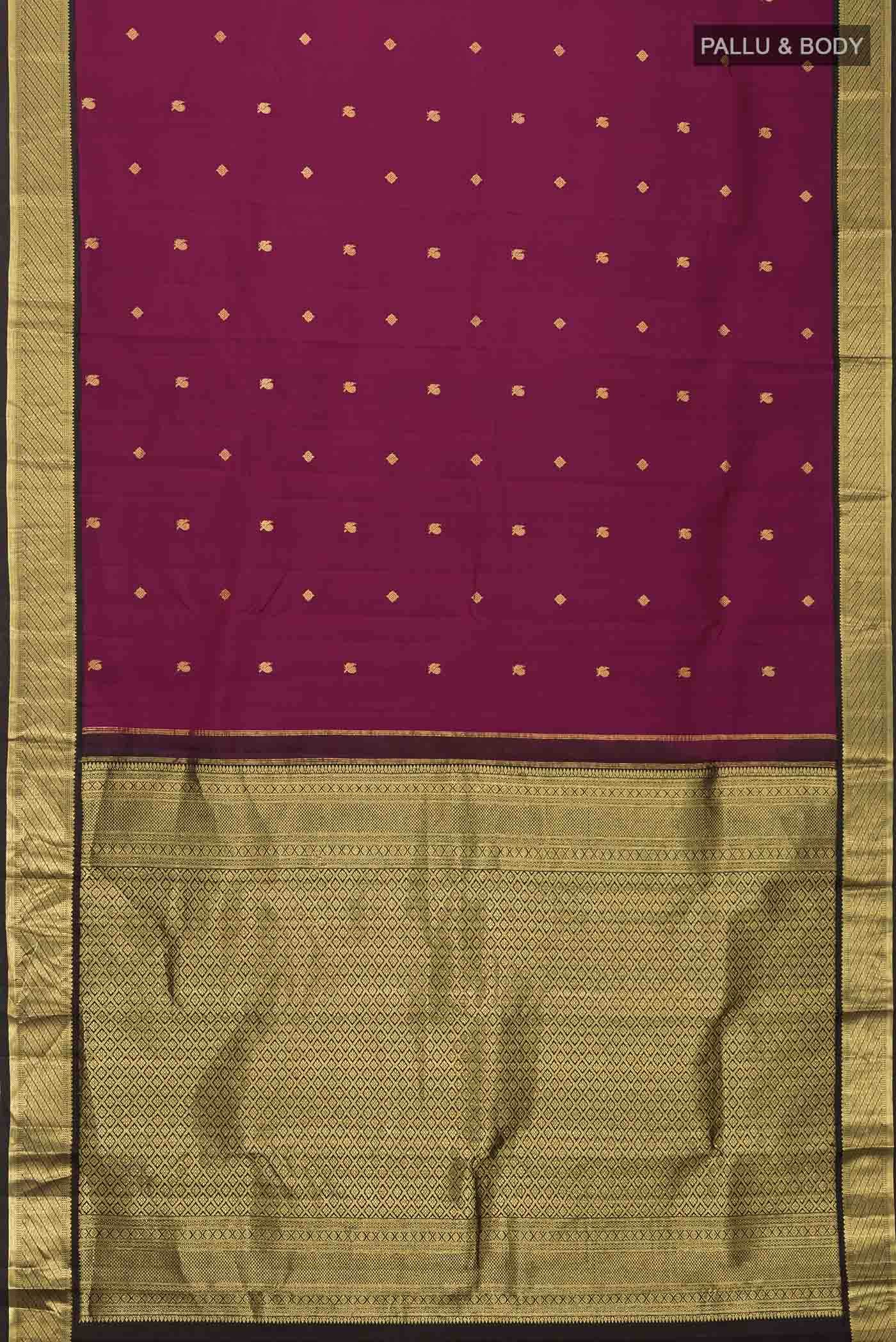 Purple Kanchipuram Silk Saree